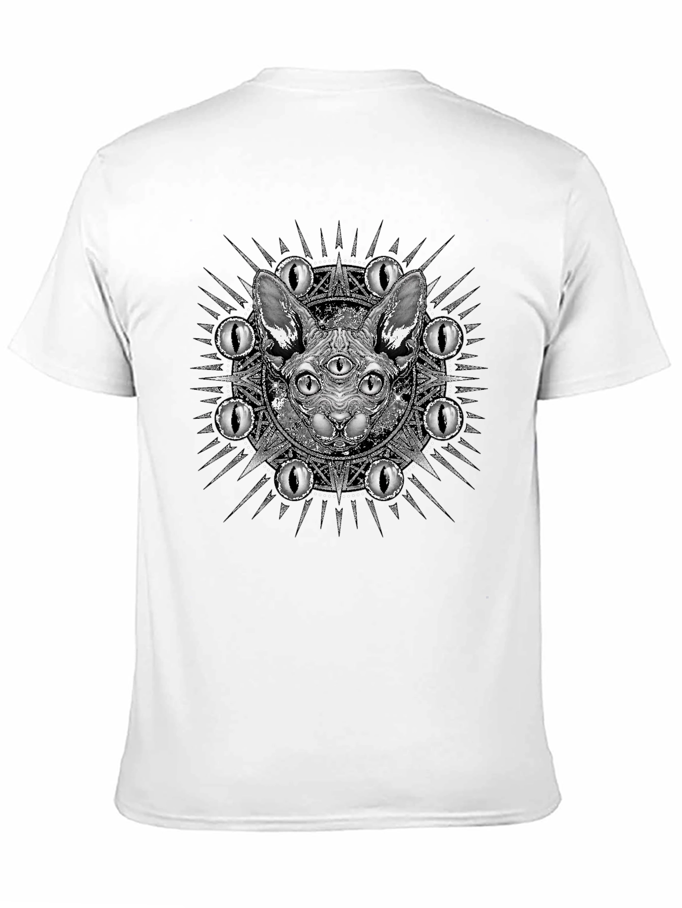 Mystic Three-Eyed Cat T-Shirt - Unisex Black Tee