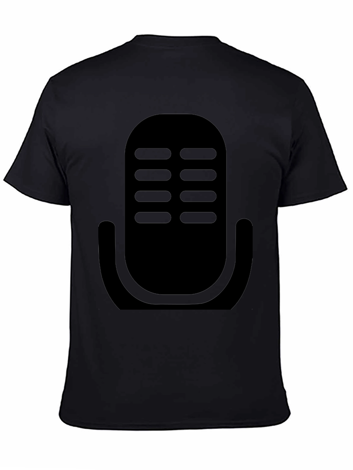 Retro Microphone Graphic Tee - Classic Podcast Style