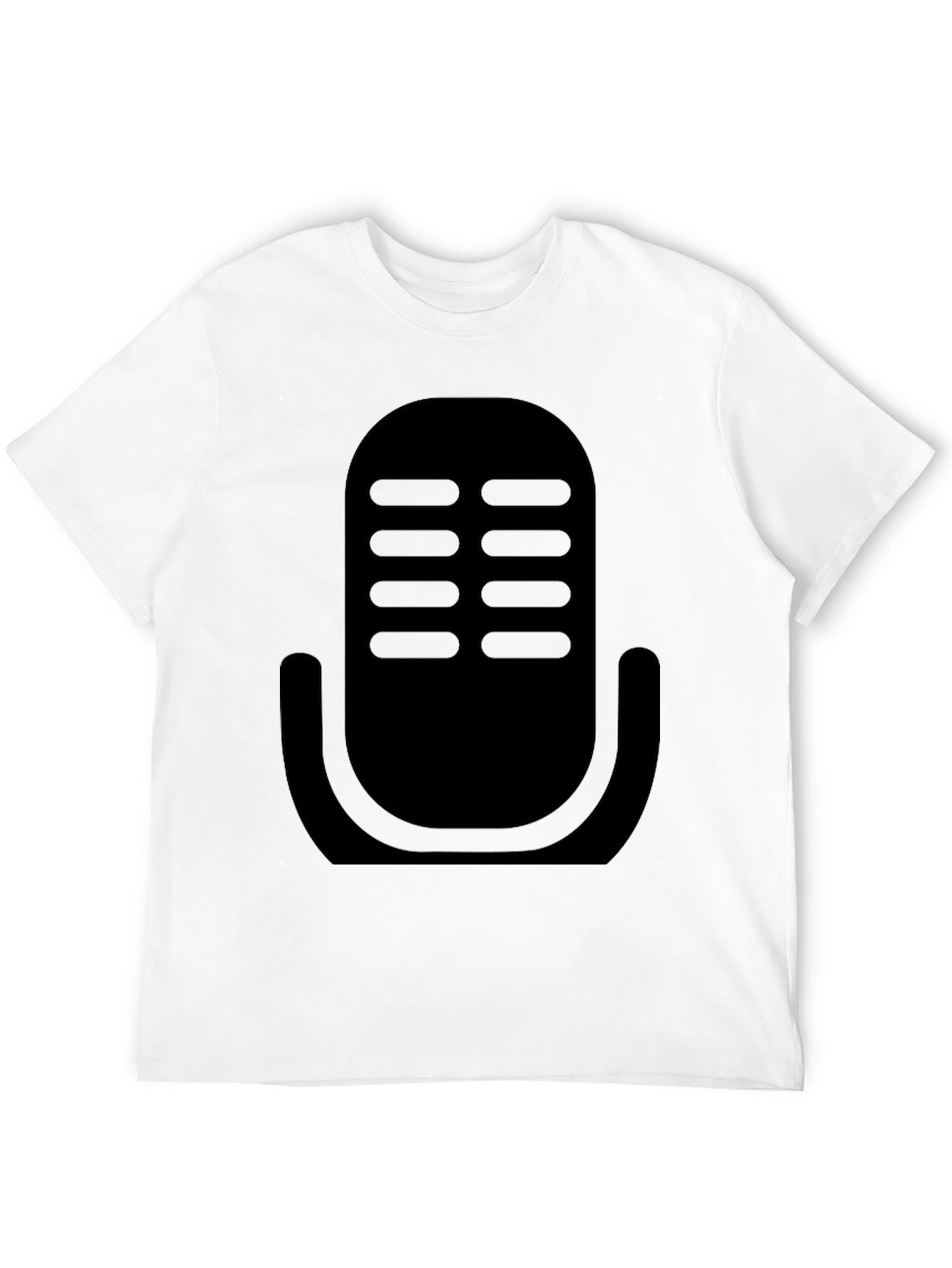 Retro Microphone Graphic Tee - Classic Podcast Style