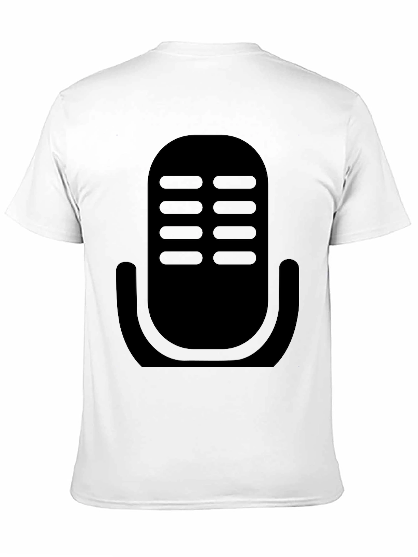 Retro Microphone Graphic Tee - Classic Podcast Style
