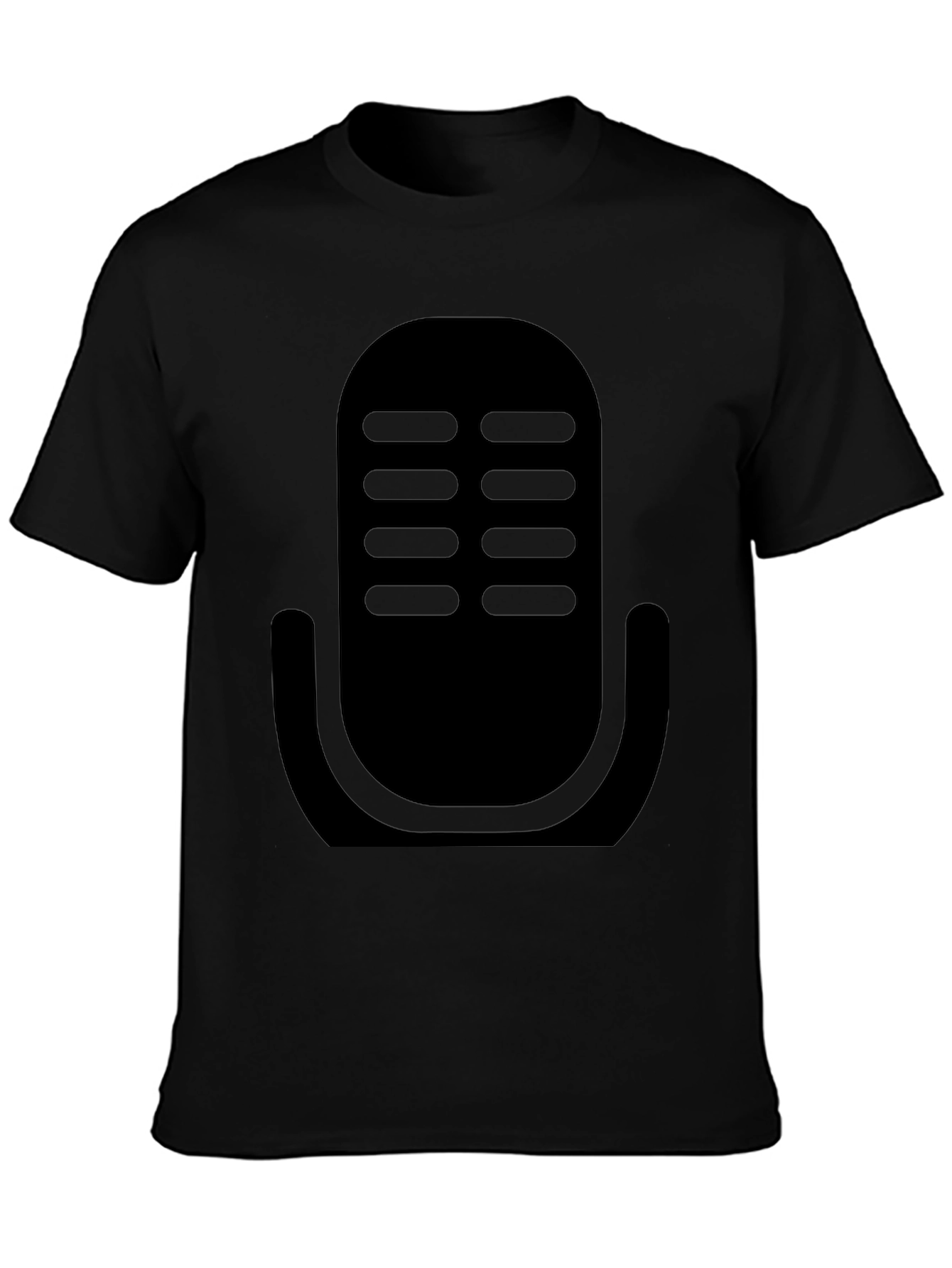 Retro Microphone Graphic Tee - Classic Podcast Style
