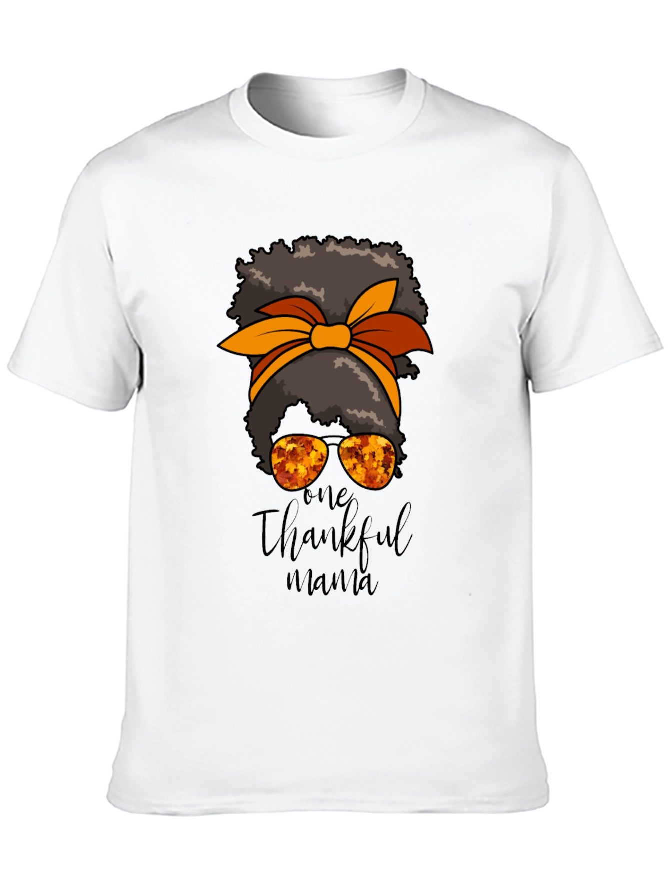 One Thankful Mama Black T-Shirt