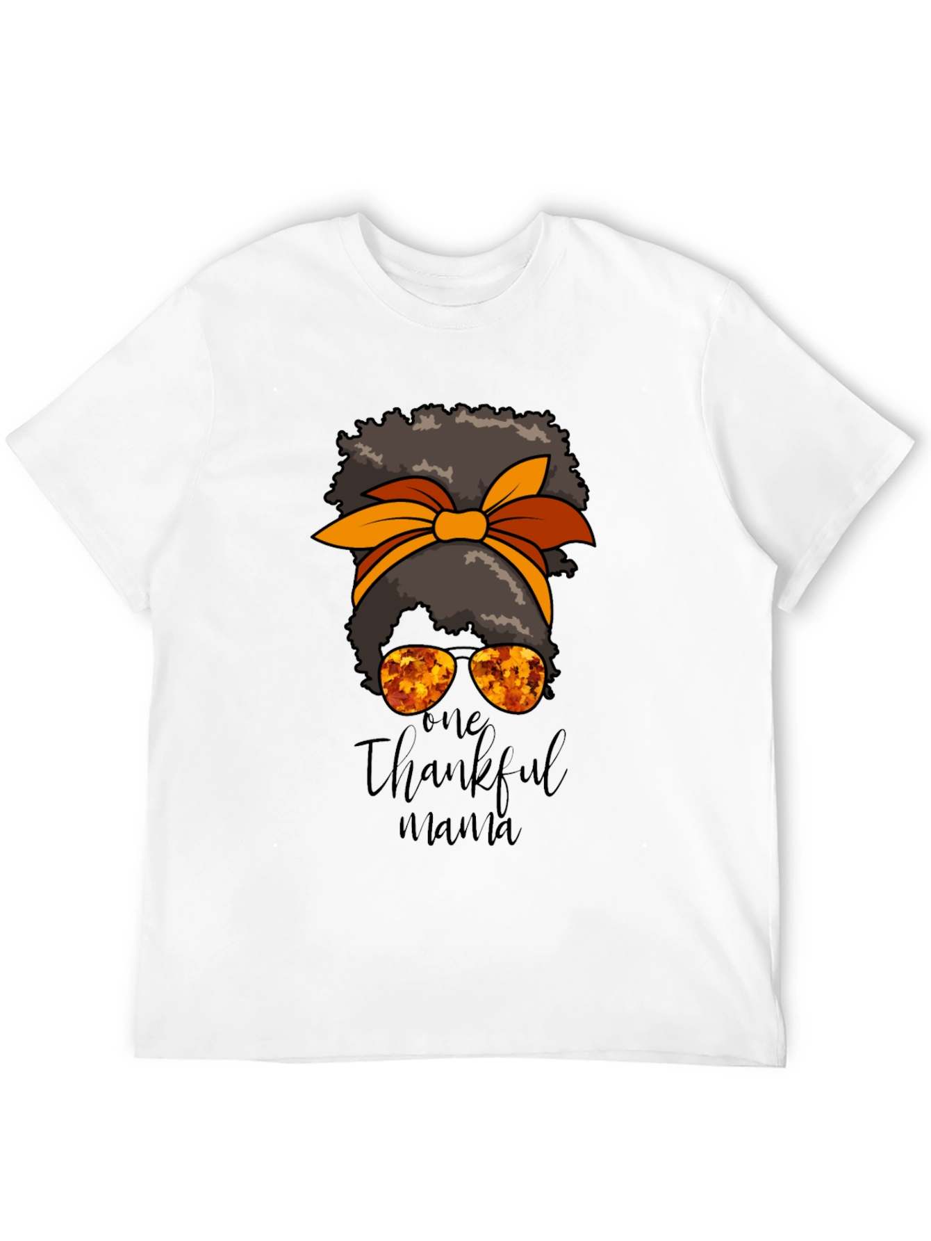 One Thankful Mama Black T-Shirt