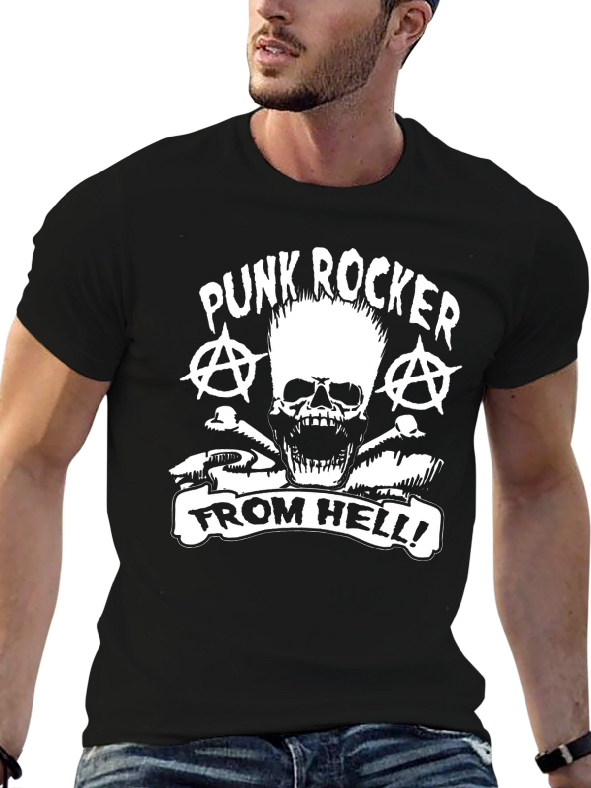 Punk Rocker From Hell Graphic Tee