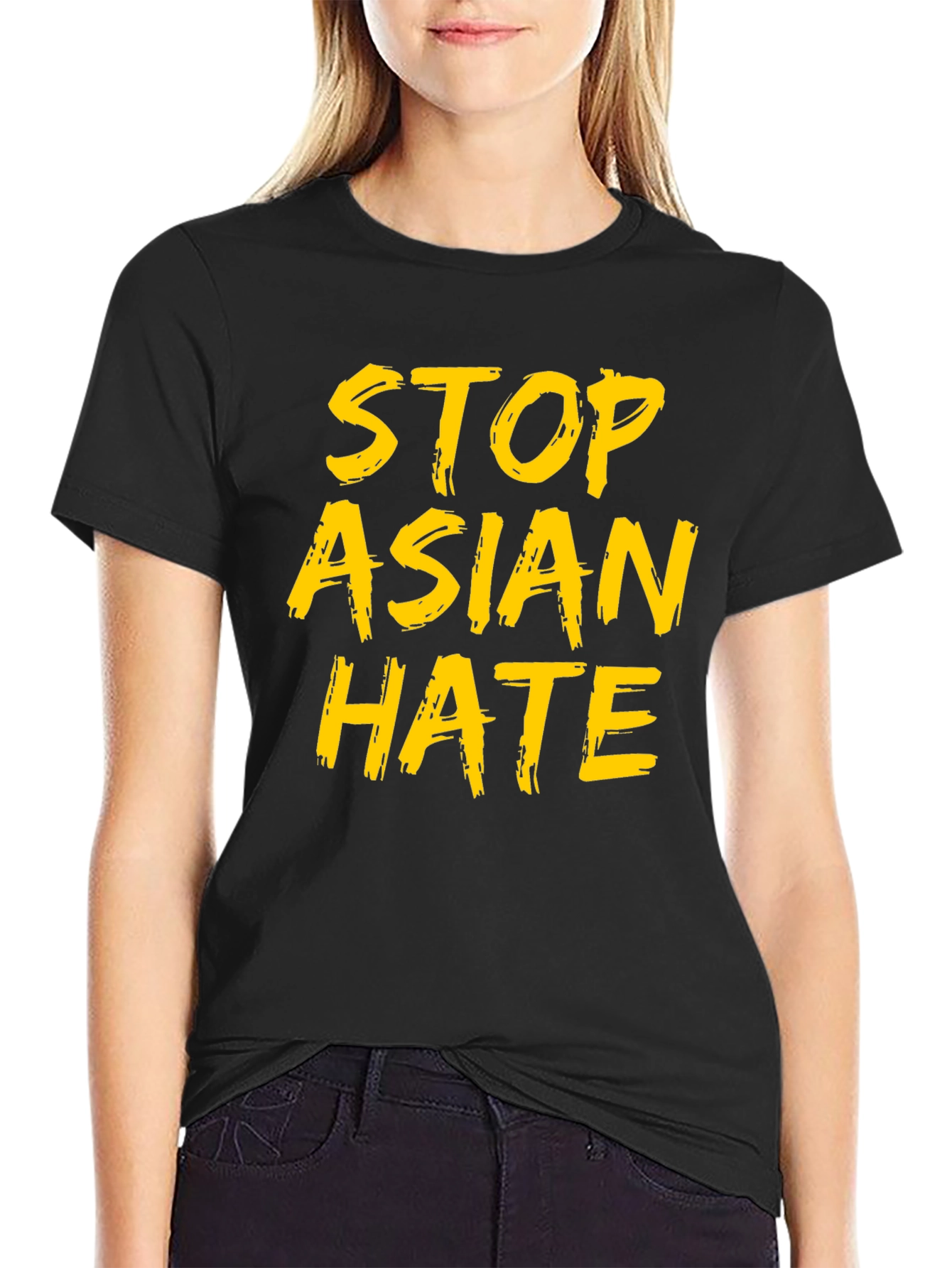 Stop Asian Hate Graphic Tee - Black