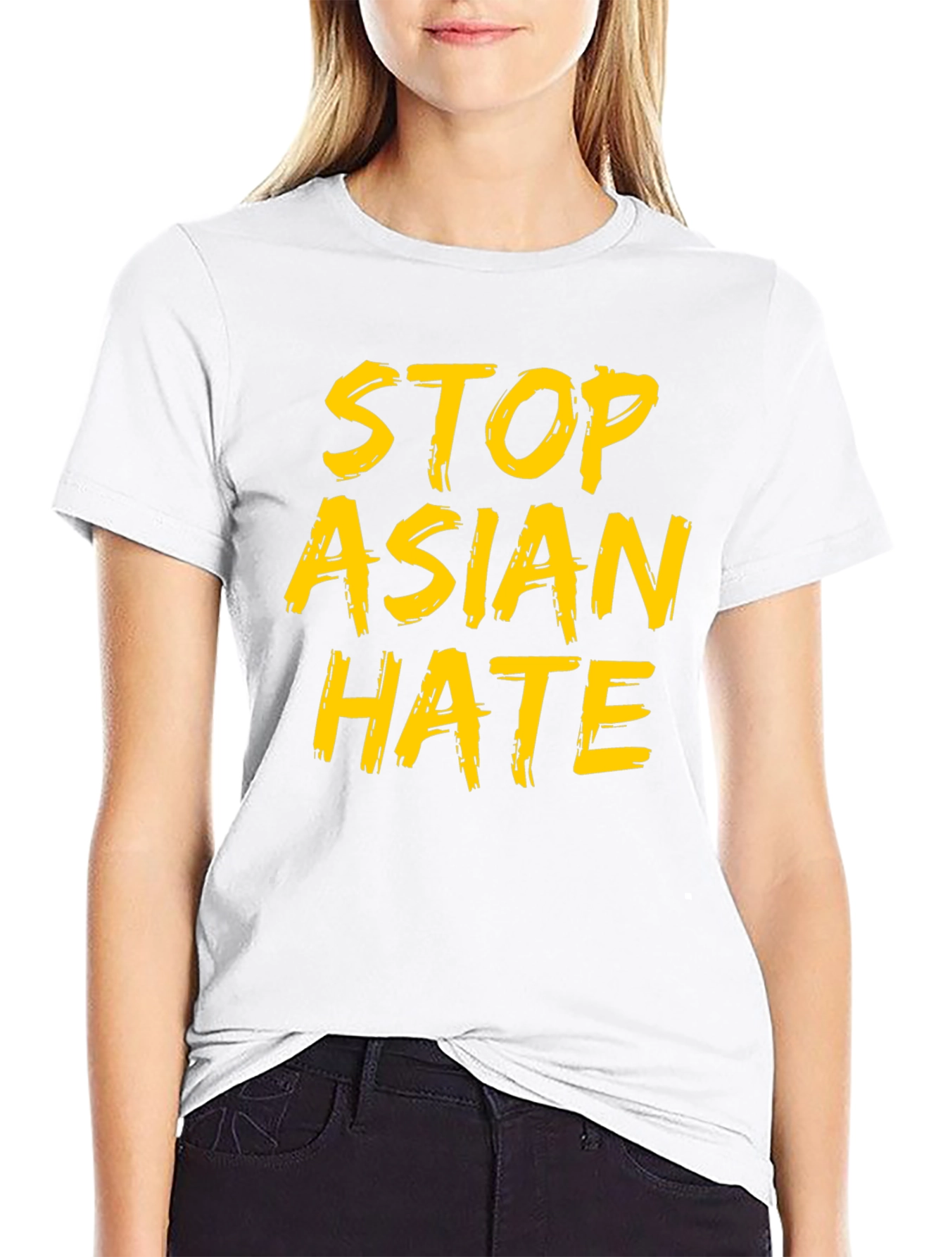 Stop Asian Hate Graphic Tee - Black