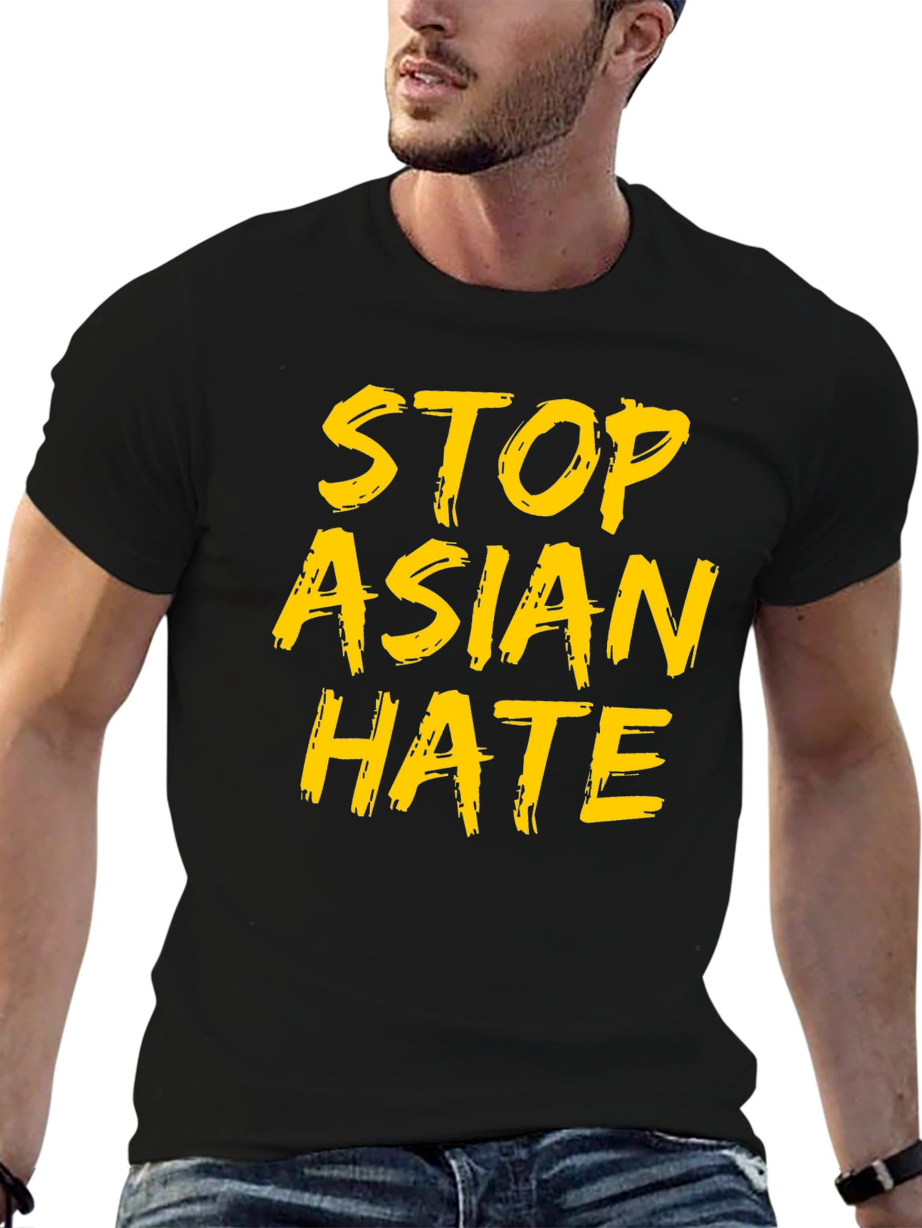 Stop Asian Hate Graphic Tee - Black