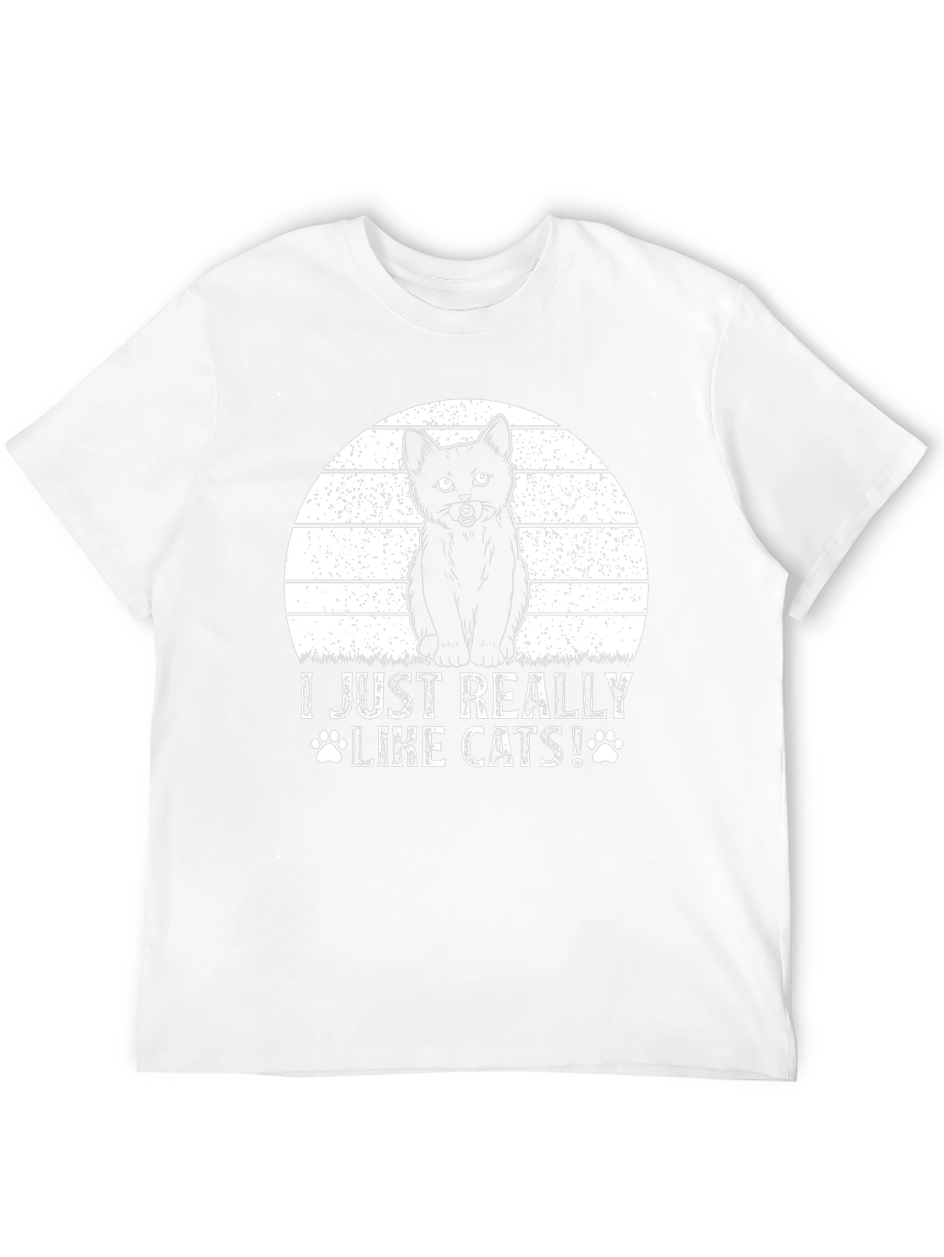 I Just Really Like Cats! Black T-Shirt