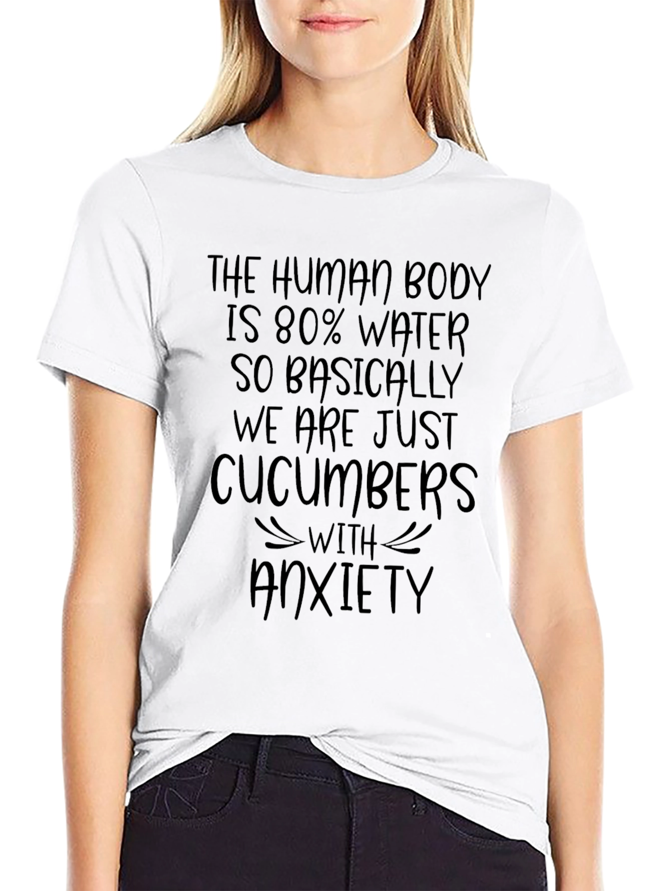 Human Body Cucumber Anxiety T-Shirt