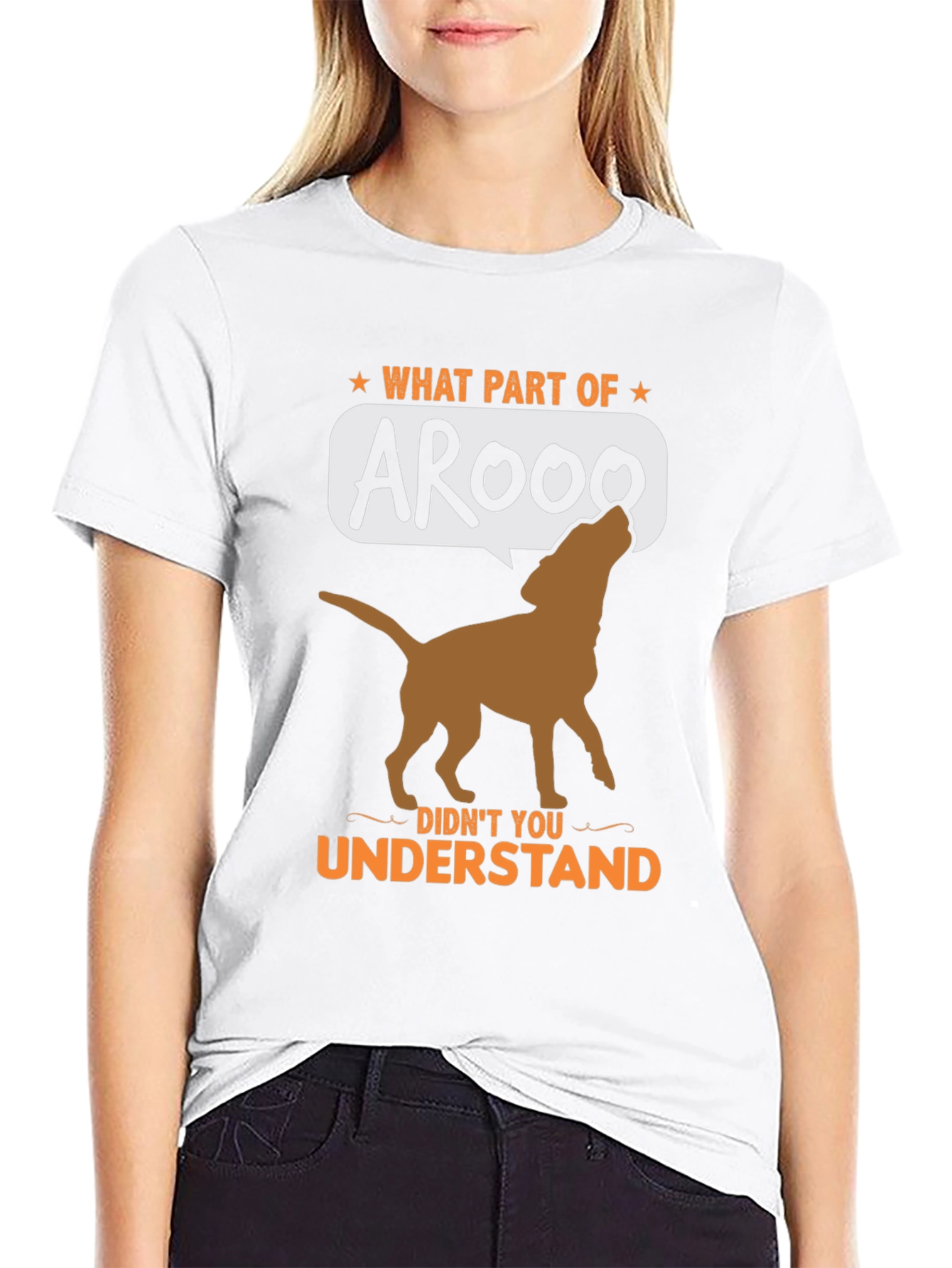 Arooo Dog T-Shirt - Funny Animal Lover Tee