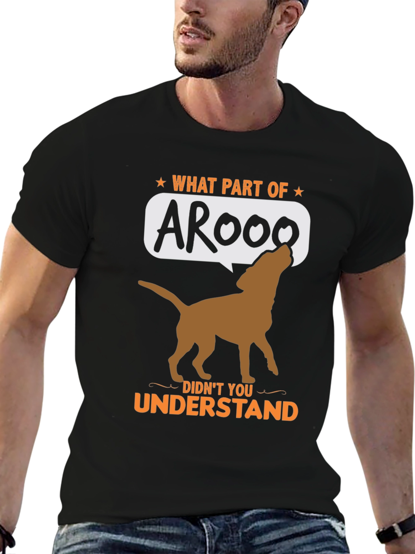Arooo Dog T-Shirt - Funny Animal Lover Tee