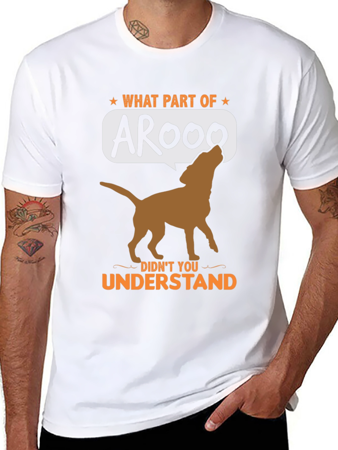 Arooo Dog T-Shirt - Funny Animal Lover Tee