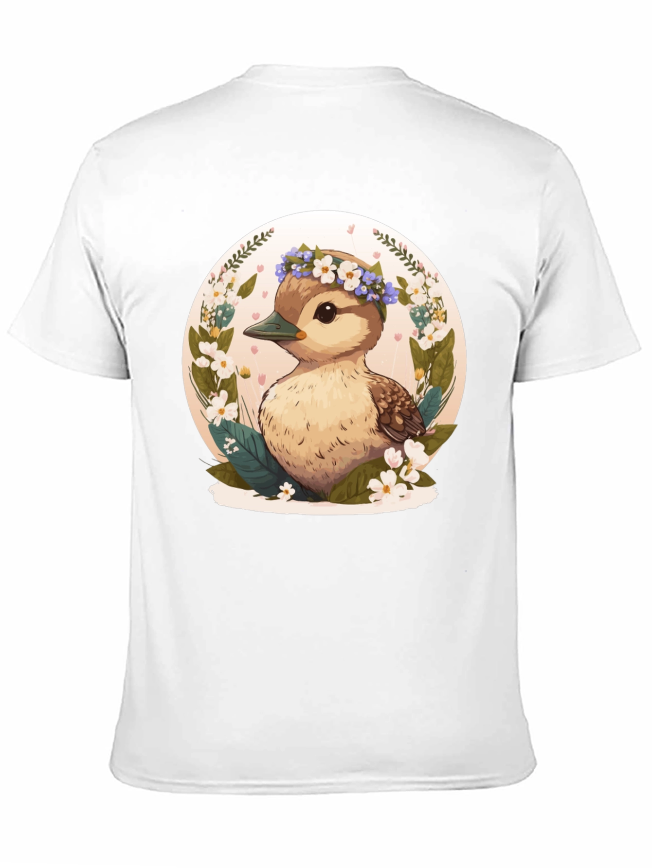 Duckling Floral Wreath Graphic Tee