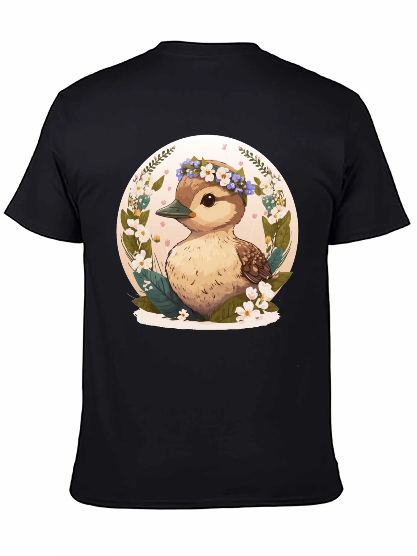 Duckling Floral Wreath Graphic Tee