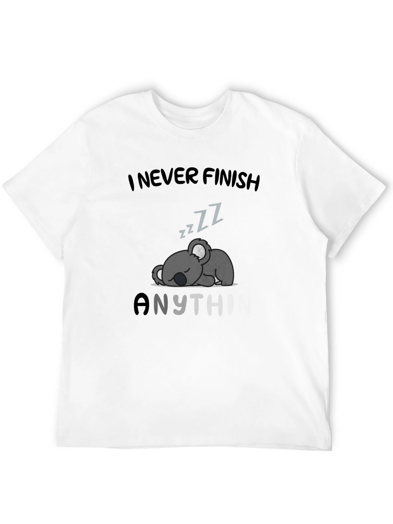 Lazy Koala Sleep T-Shirt - I Never Finish
