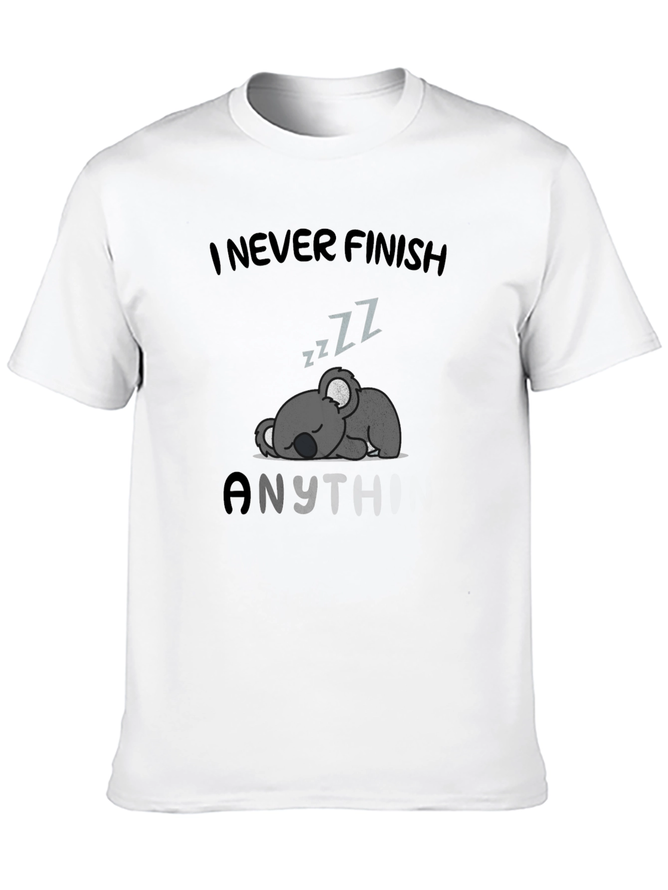 Lazy Koala Sleep T-Shirt - I Never Finish