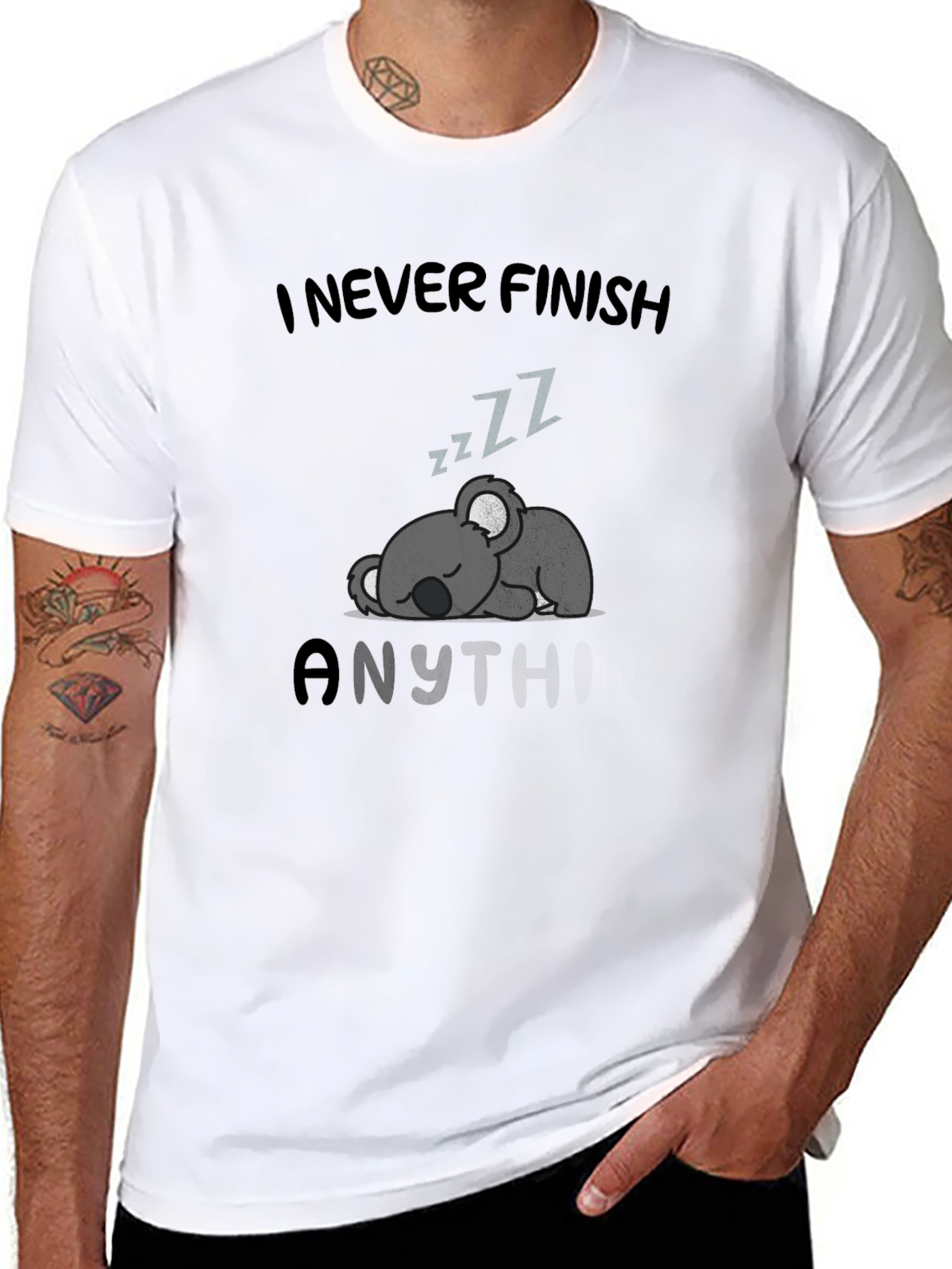 Lazy Koala Sleep T-Shirt - I Never Finish