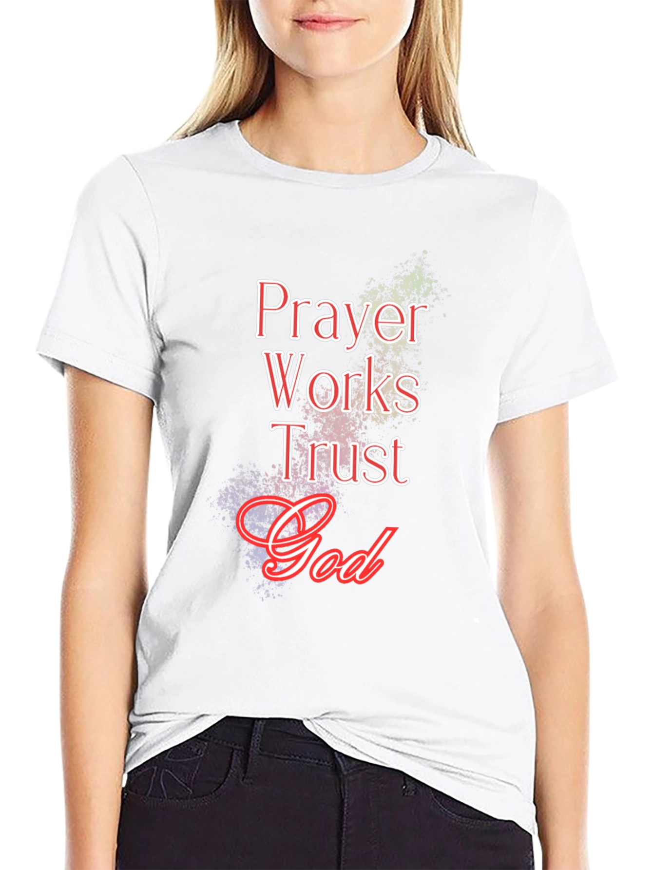Prayer Works Trust God Black T-Shirt