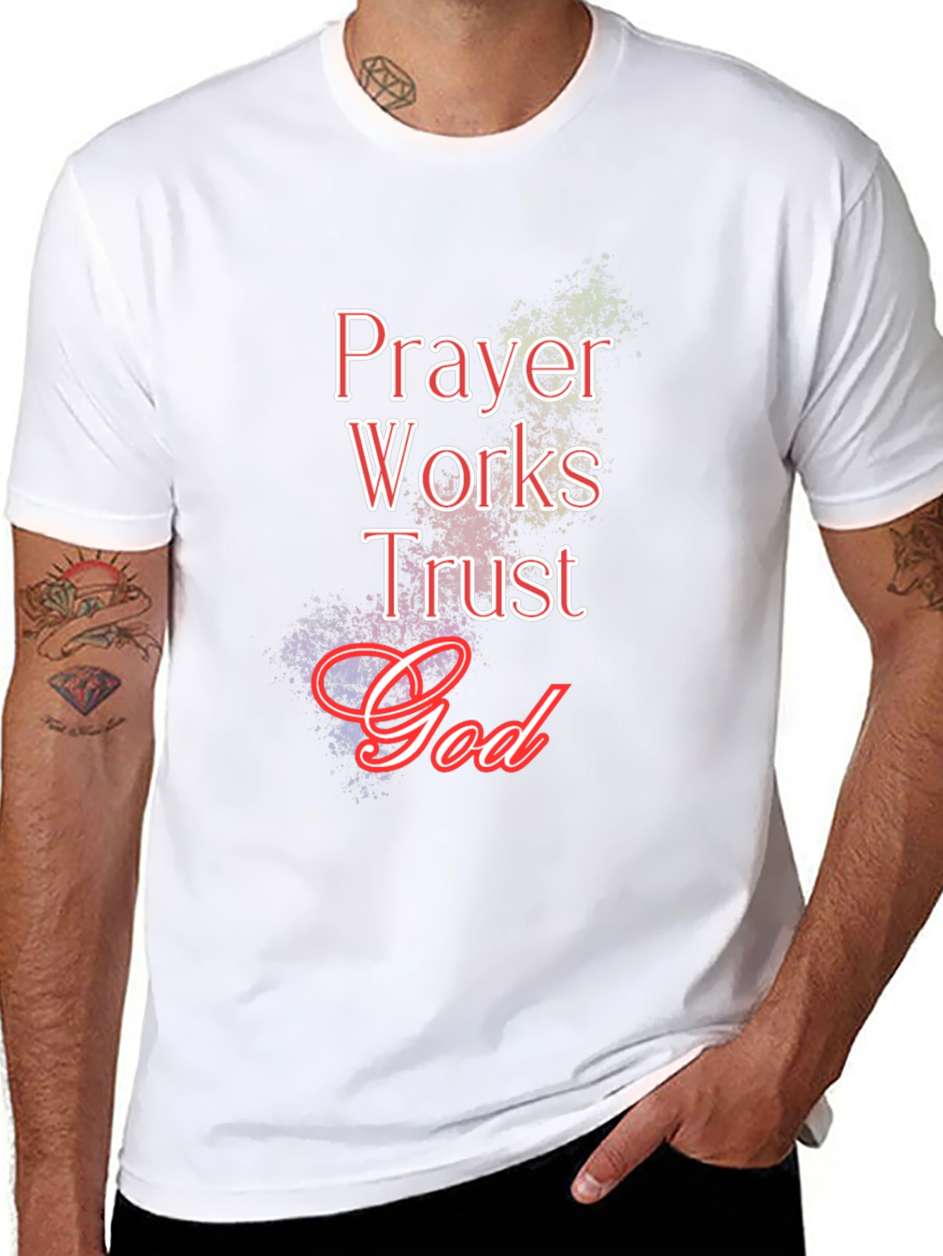 Prayer Works Trust God Black T-Shirt