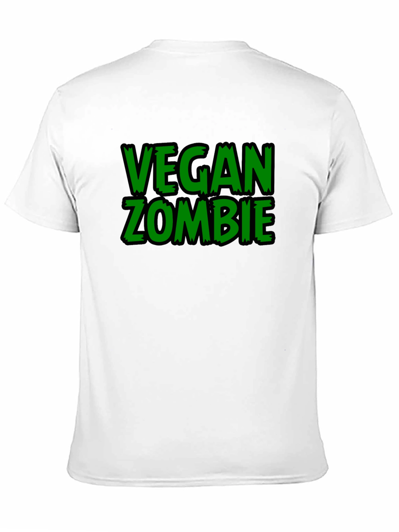 Vegan Zombie Black Graphic T-Shirt
