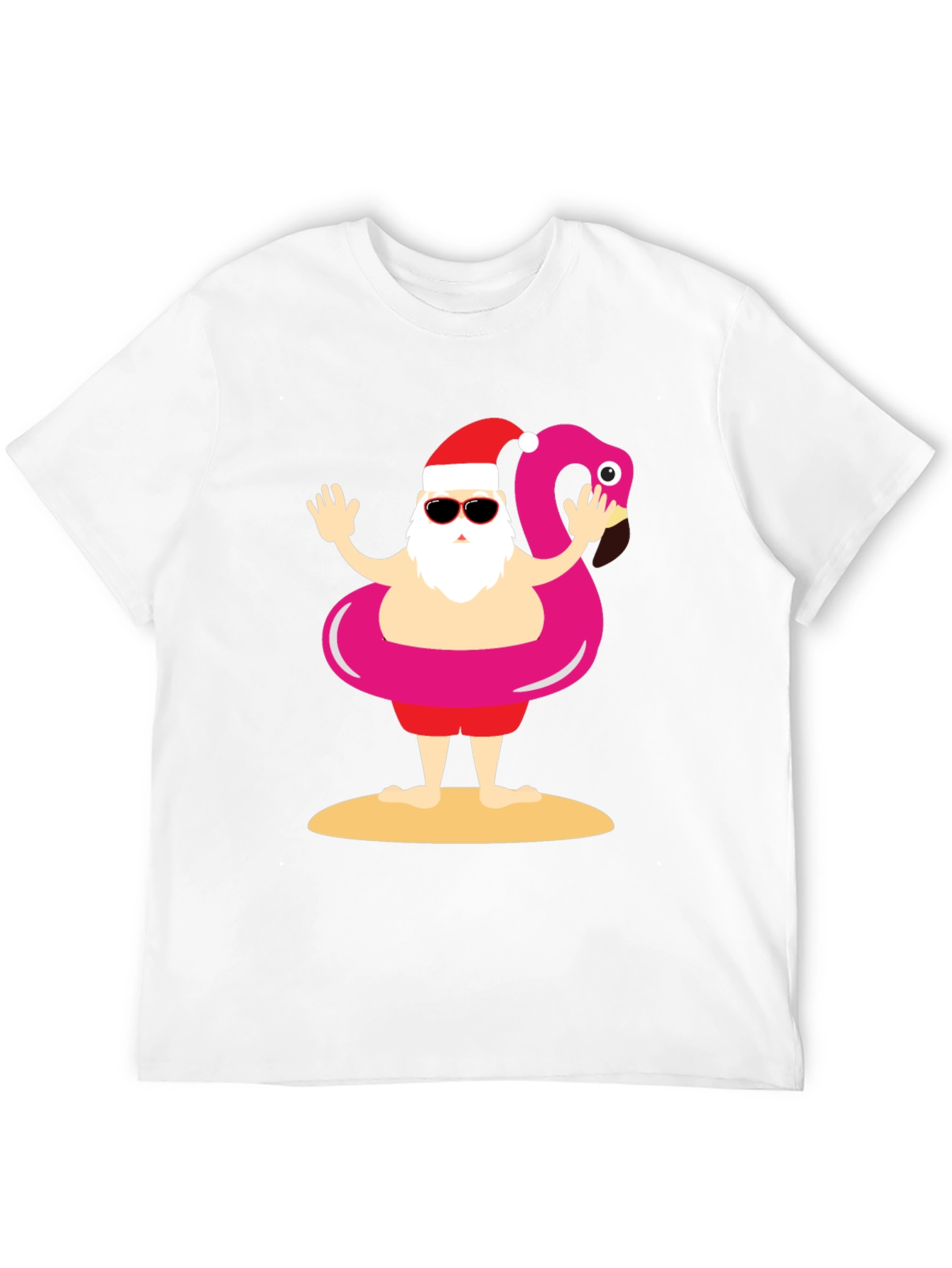 Santa Summer Vacation T-Shirt Funny Christmas Holiday Tee