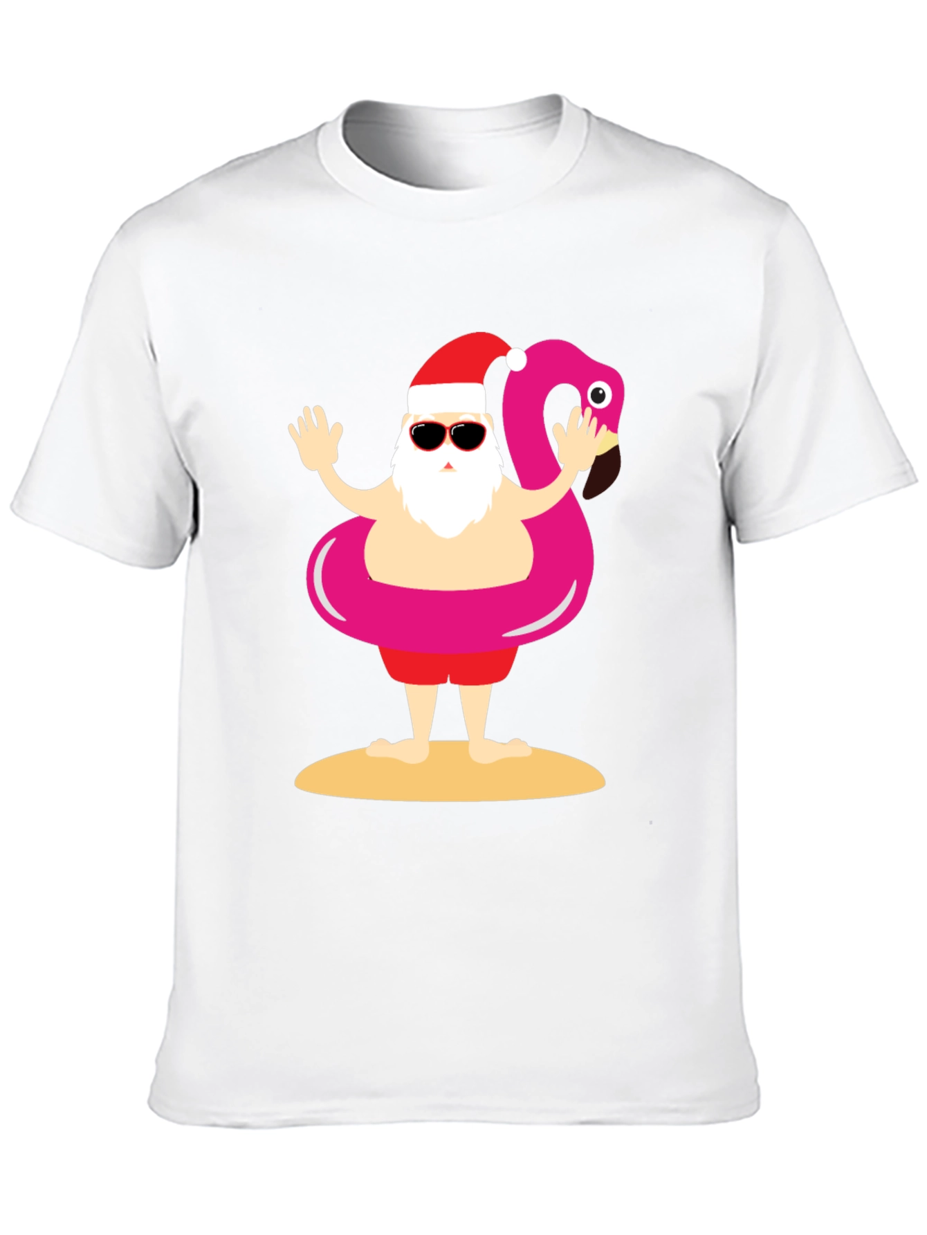 Santa Summer Vacation T-Shirt Funny Christmas Holiday Tee