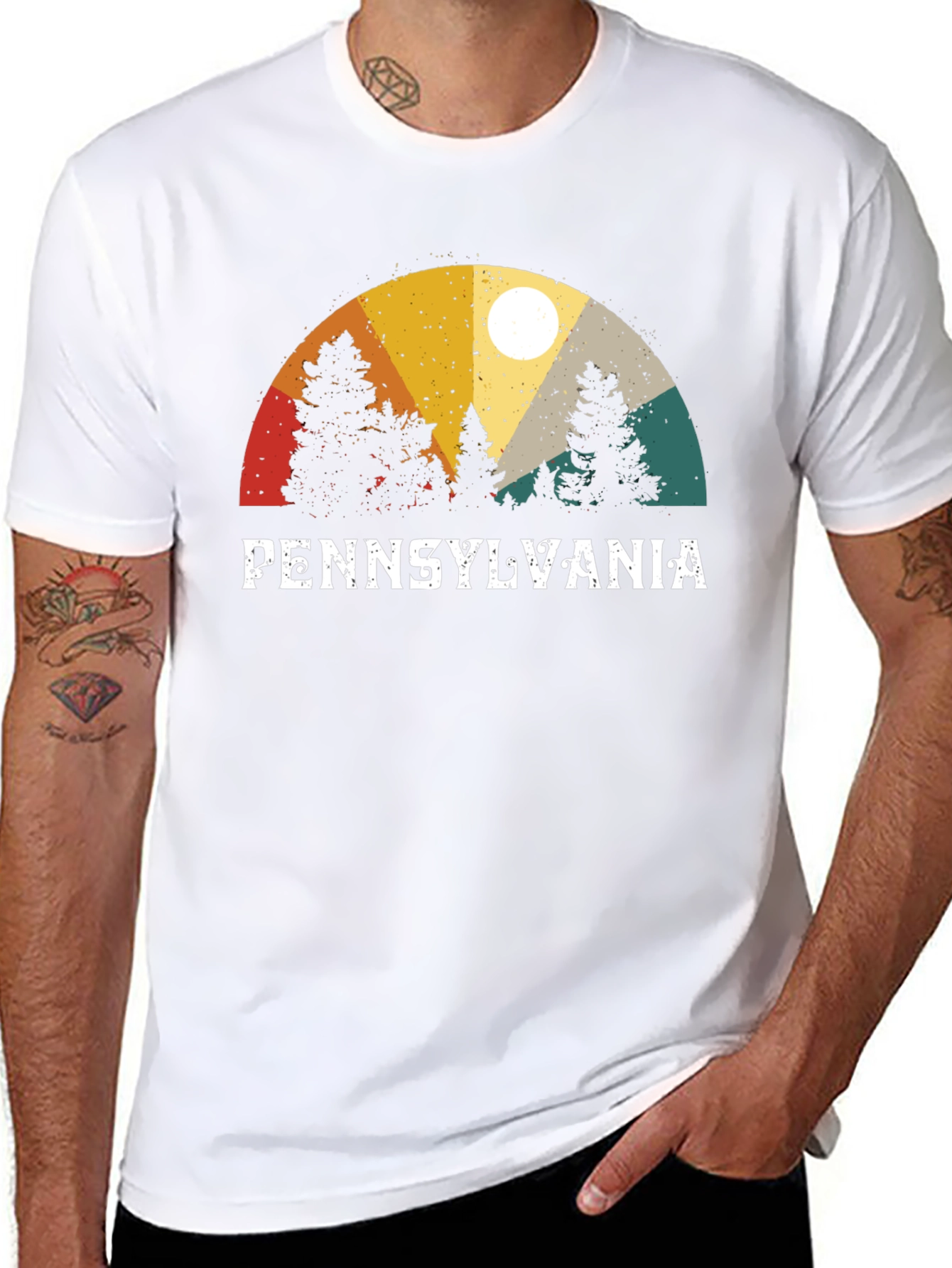 Pennsylvania Landscape Graphic Tee - Retro Style
