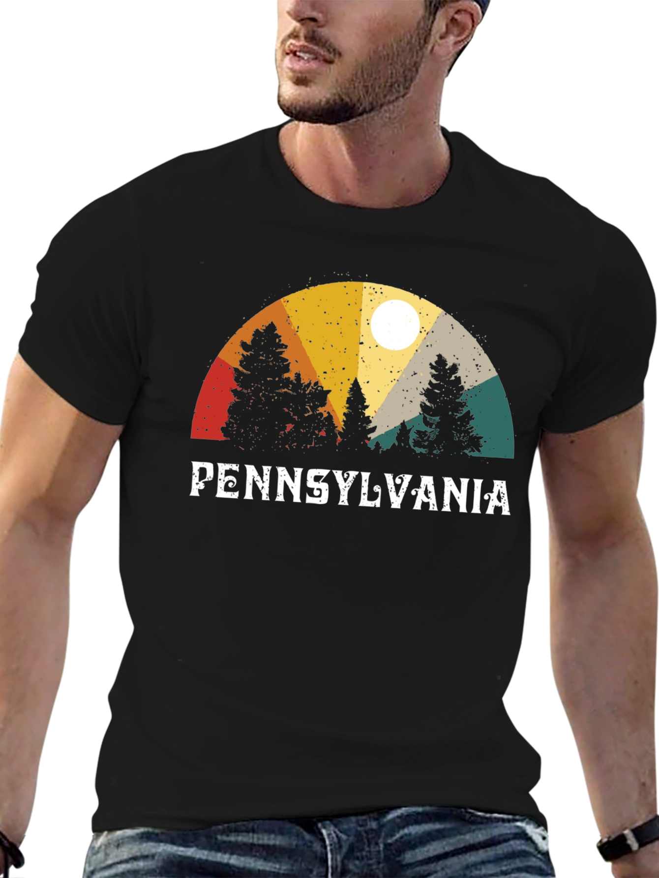 Pennsylvania Landscape Graphic Tee - Retro Style