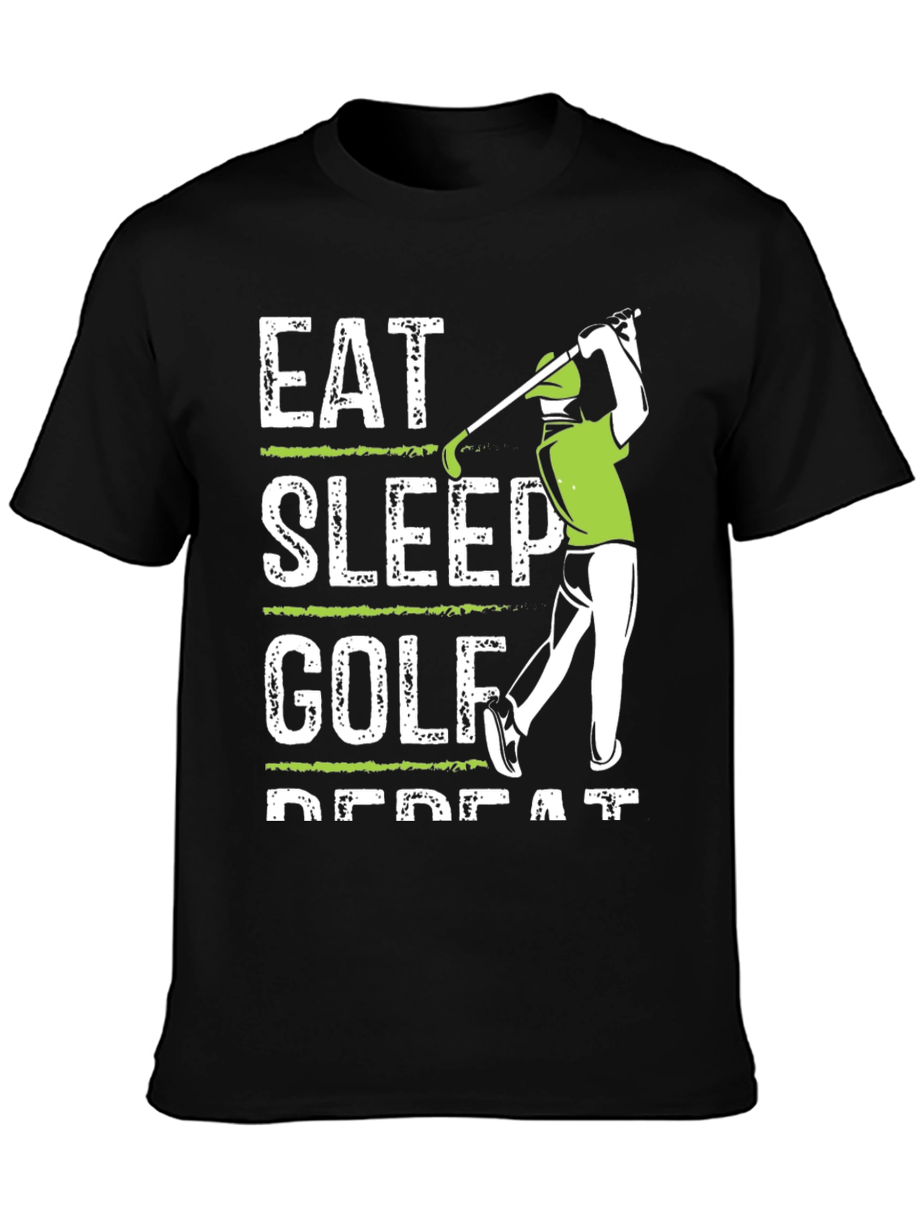 Eat Sleep Golf Repeat Graphic Tee