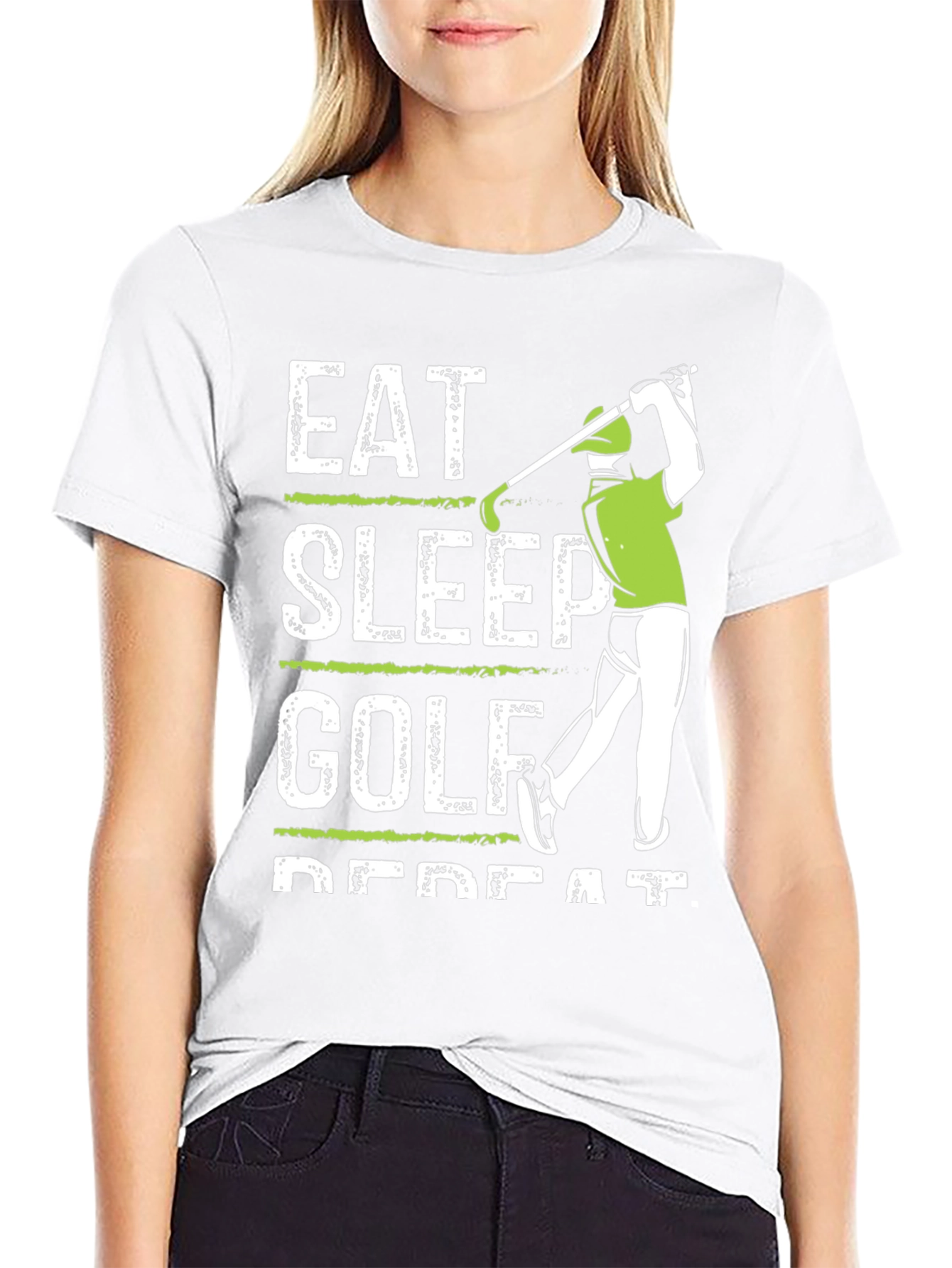 Eat Sleep Golf Repeat Graphic Tee