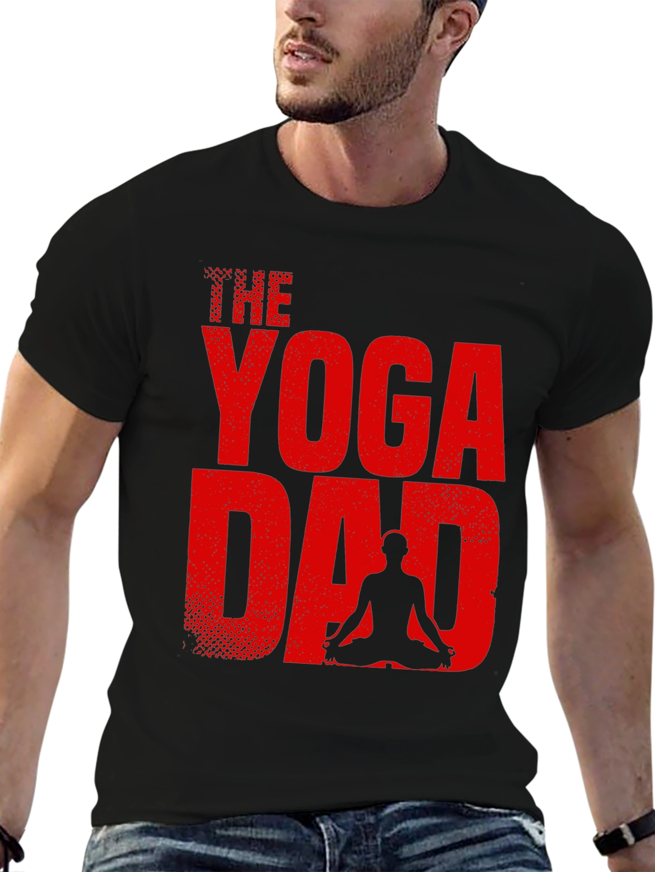 The Yoga Dad Graphic Tee - Black Cotton Blend