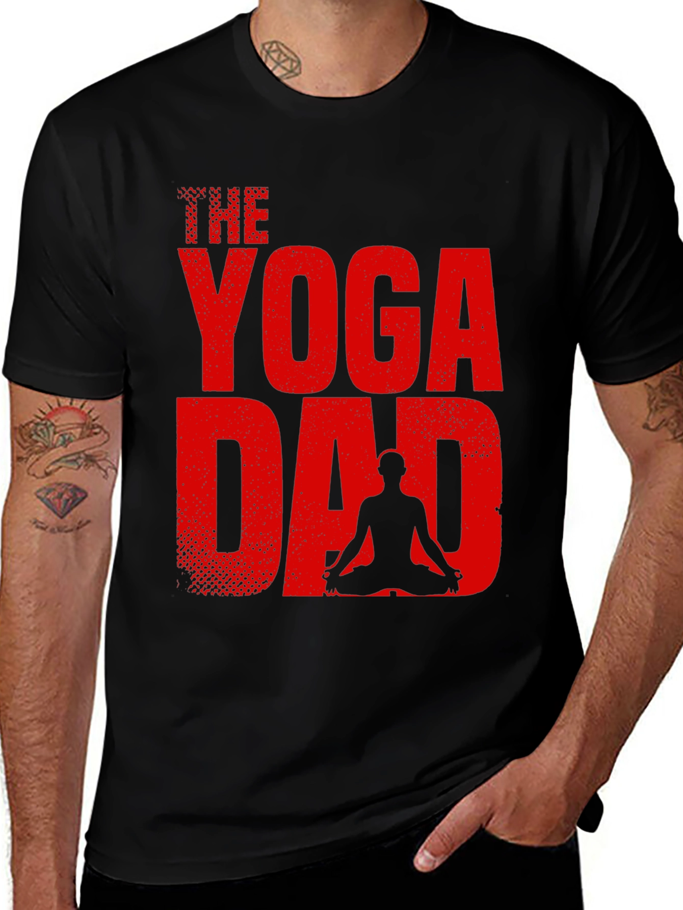 The Yoga Dad Graphic Tee - Black Cotton Blend