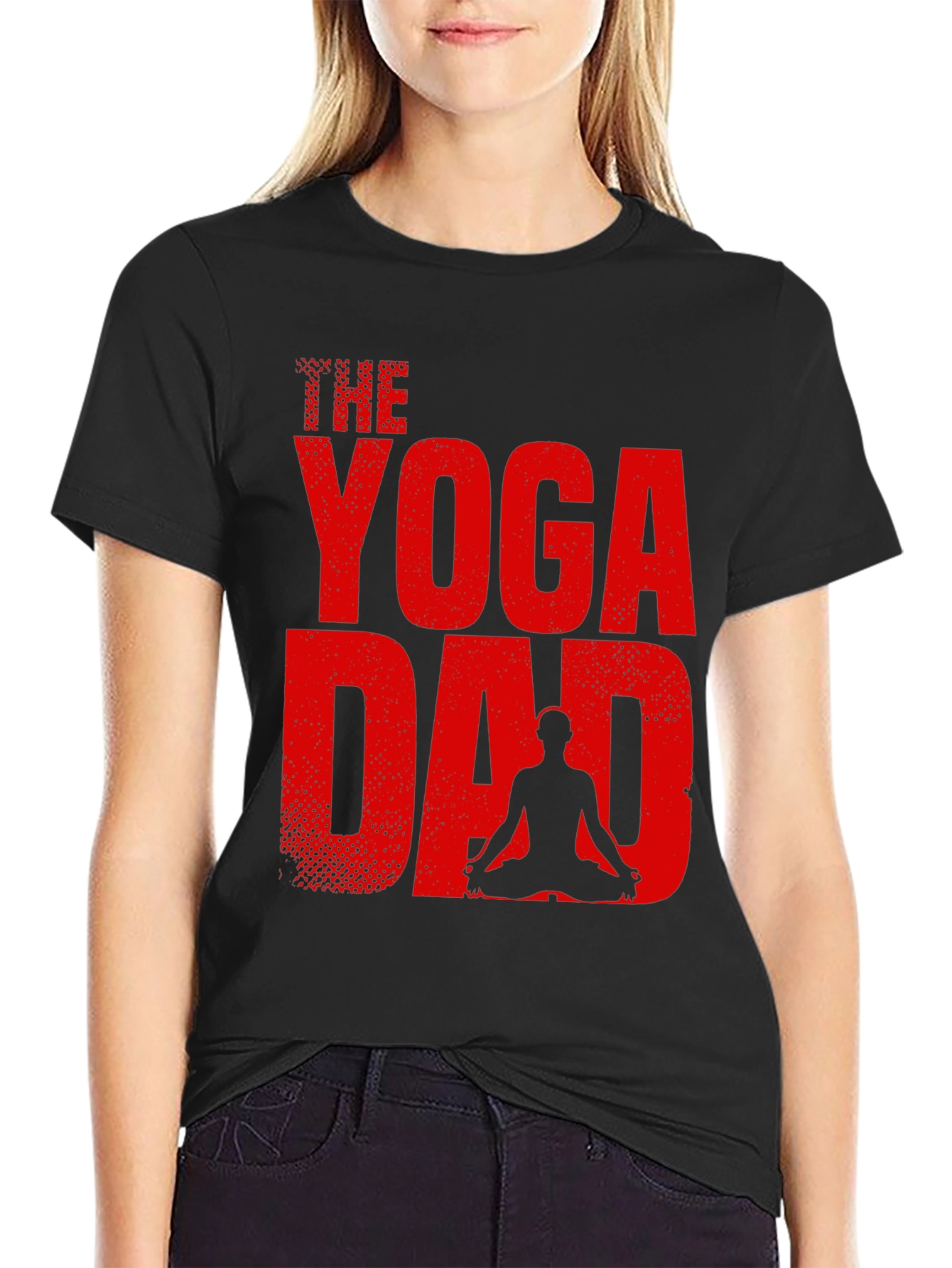 The Yoga Dad Graphic Tee - Black Cotton Blend