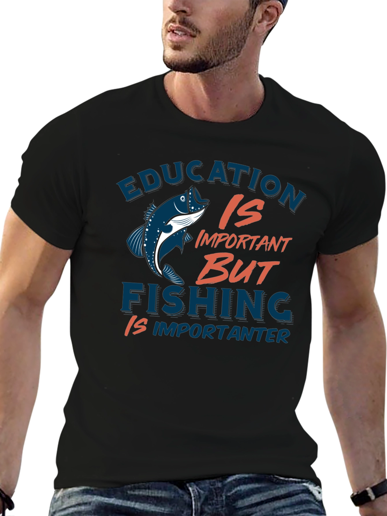 Education vs Fishing Graphic Tee