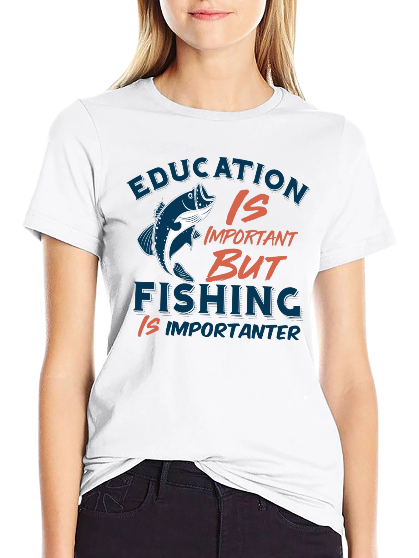 Education vs Fishing Graphic Tee