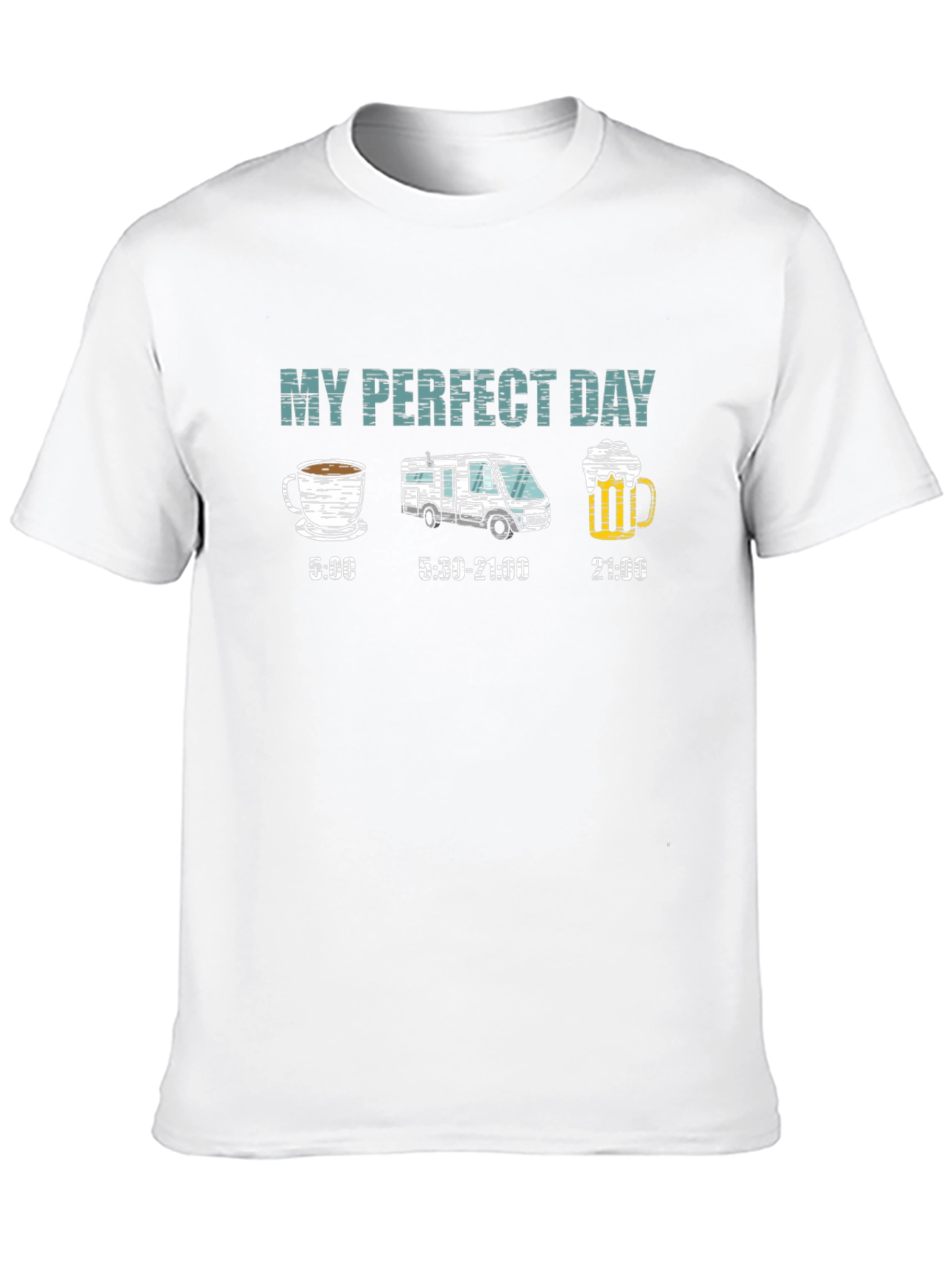 My Perfect Day T-Shirt - Coffee Camping Beer