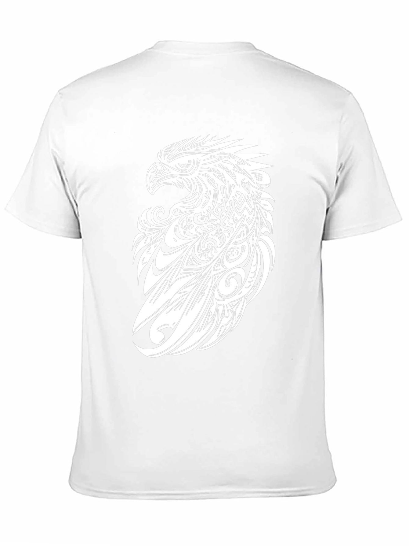 Tribal Eagle Graphic Tee - Black Cotton T-Shirt