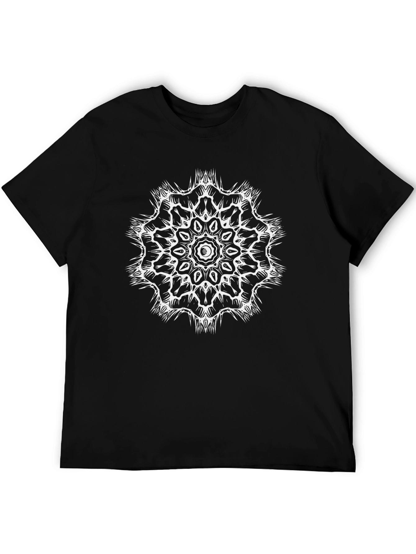Black Mandala Graphic Tee - Stylish Comfort
