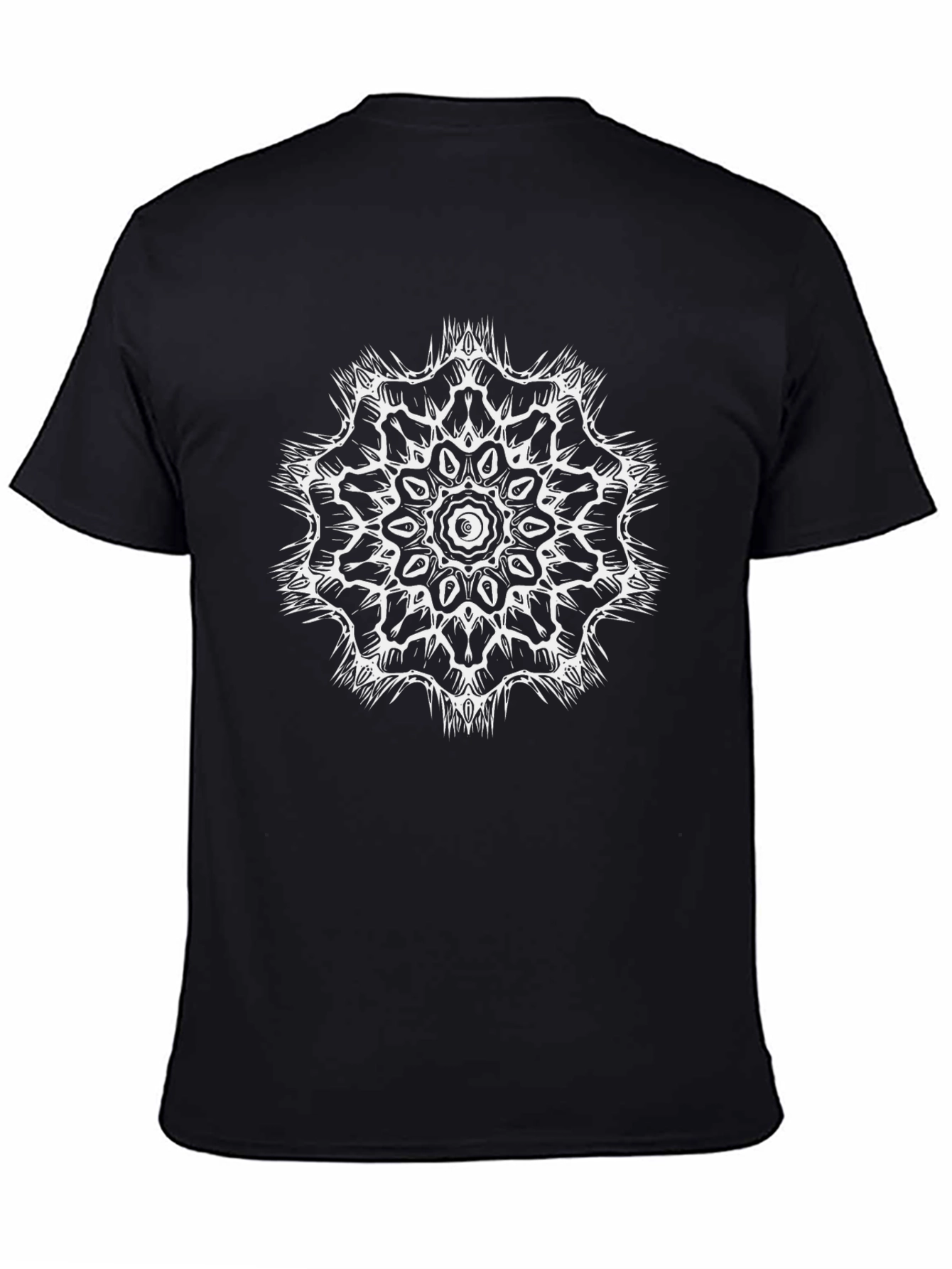 Black Mandala Graphic Tee - Stylish Comfort