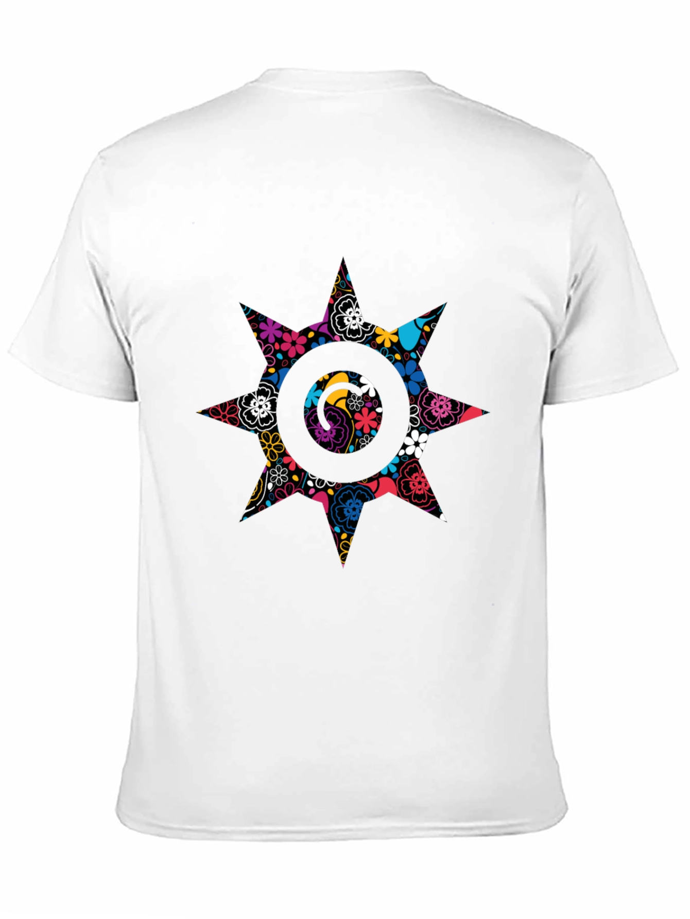 Floral Starburst Black T-Shirt