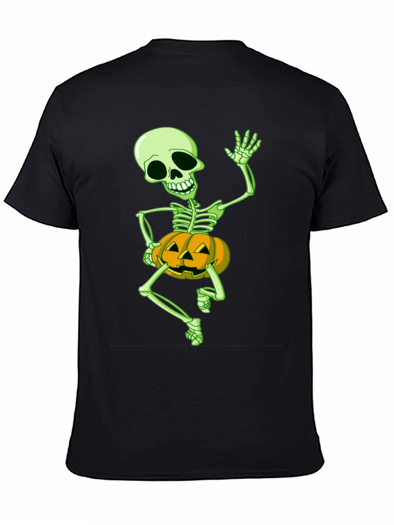 Halloween Skeleton Pumpkin Graphic Tee