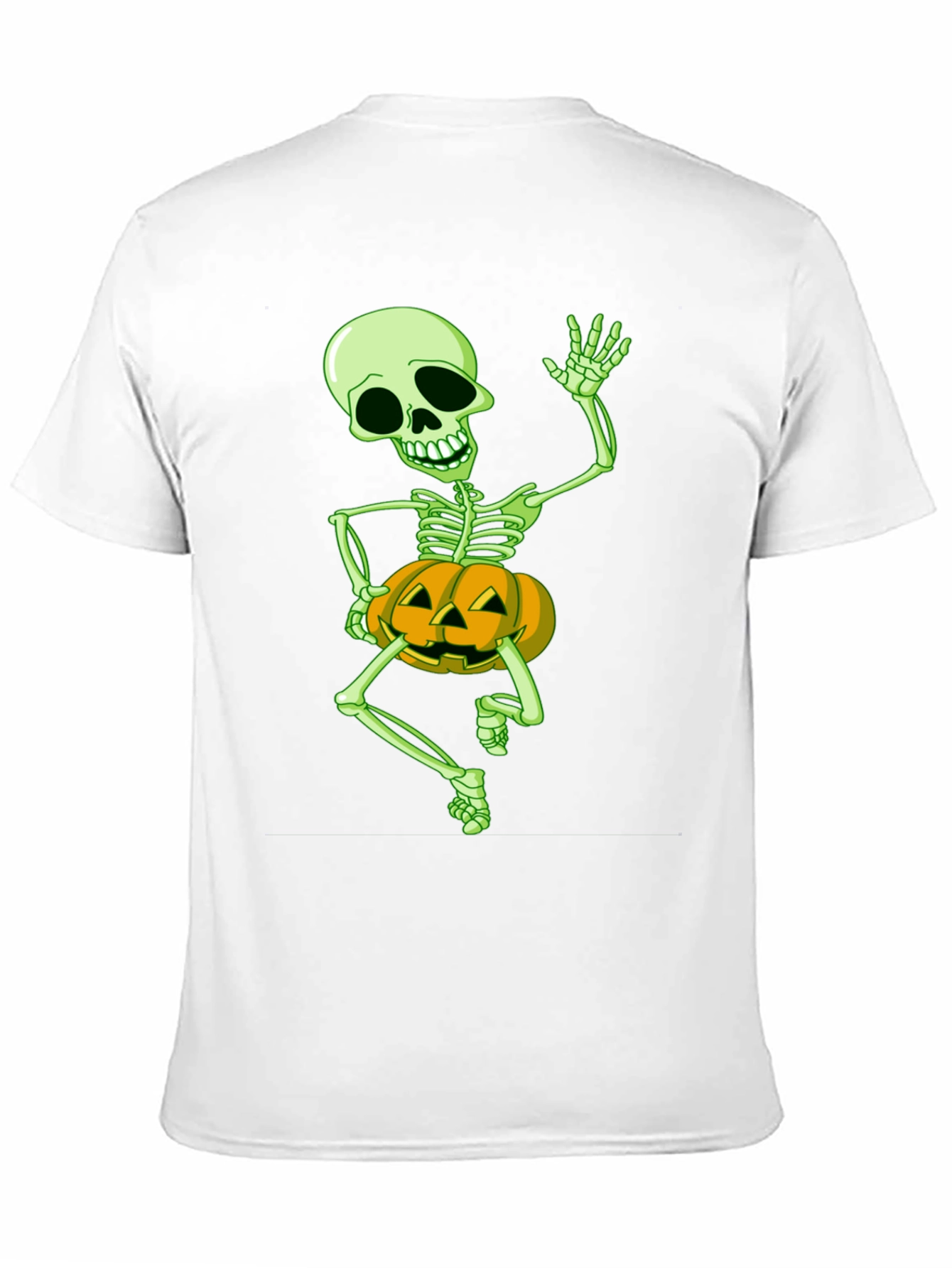 Halloween Skeleton Pumpkin Graphic Tee