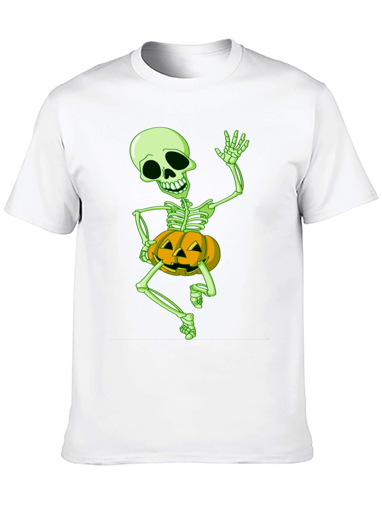 Halloween Skeleton Pumpkin Graphic Tee