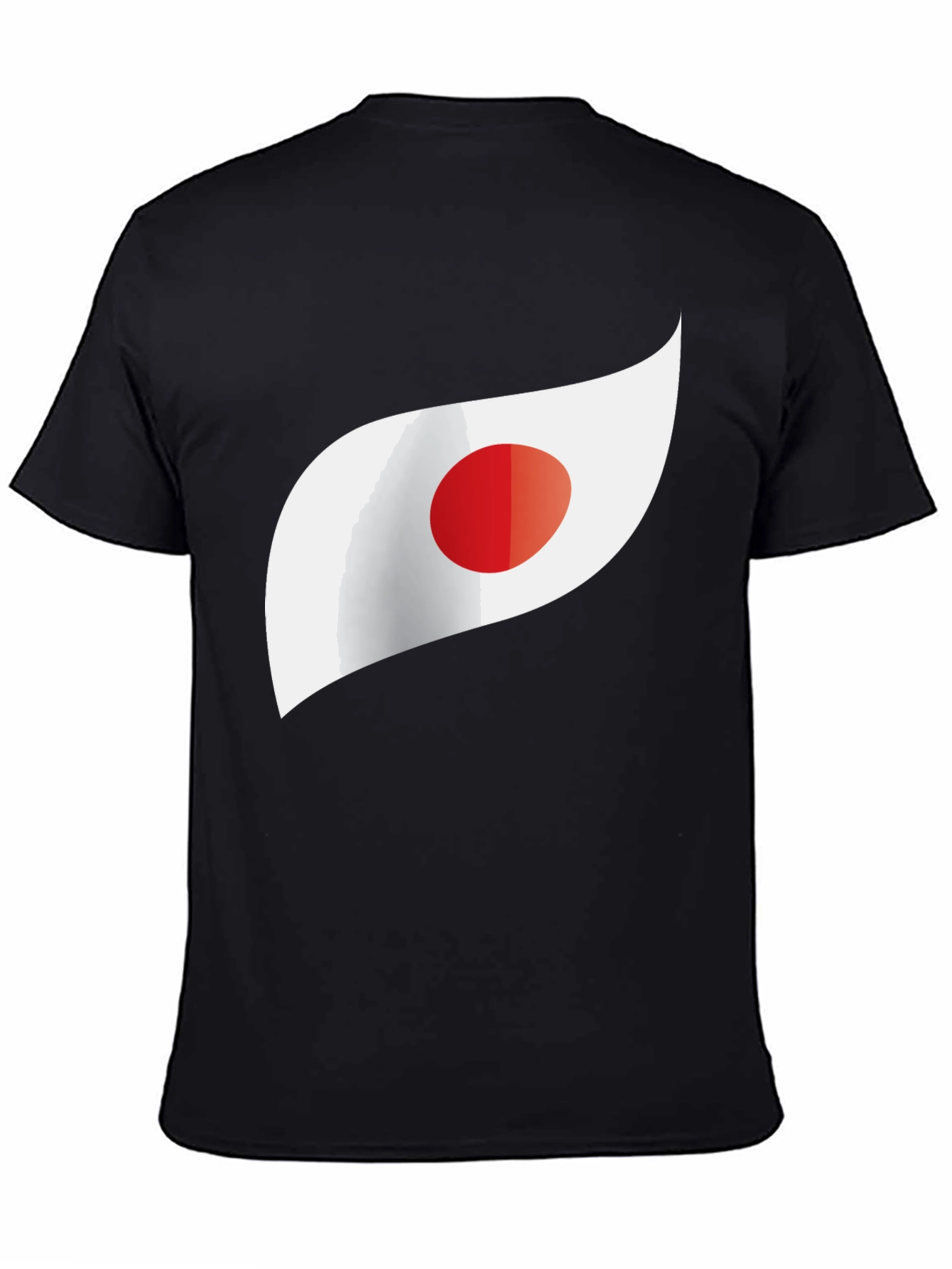 Japan Flag Inspired Graphic Tee - Black