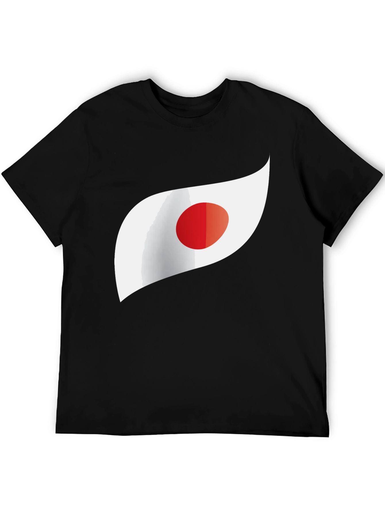 Japan Flag Inspired Graphic Tee - Black