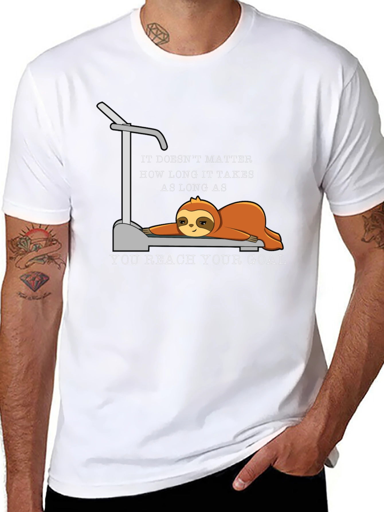 Sloth Treadmill Motivational T-Shirt