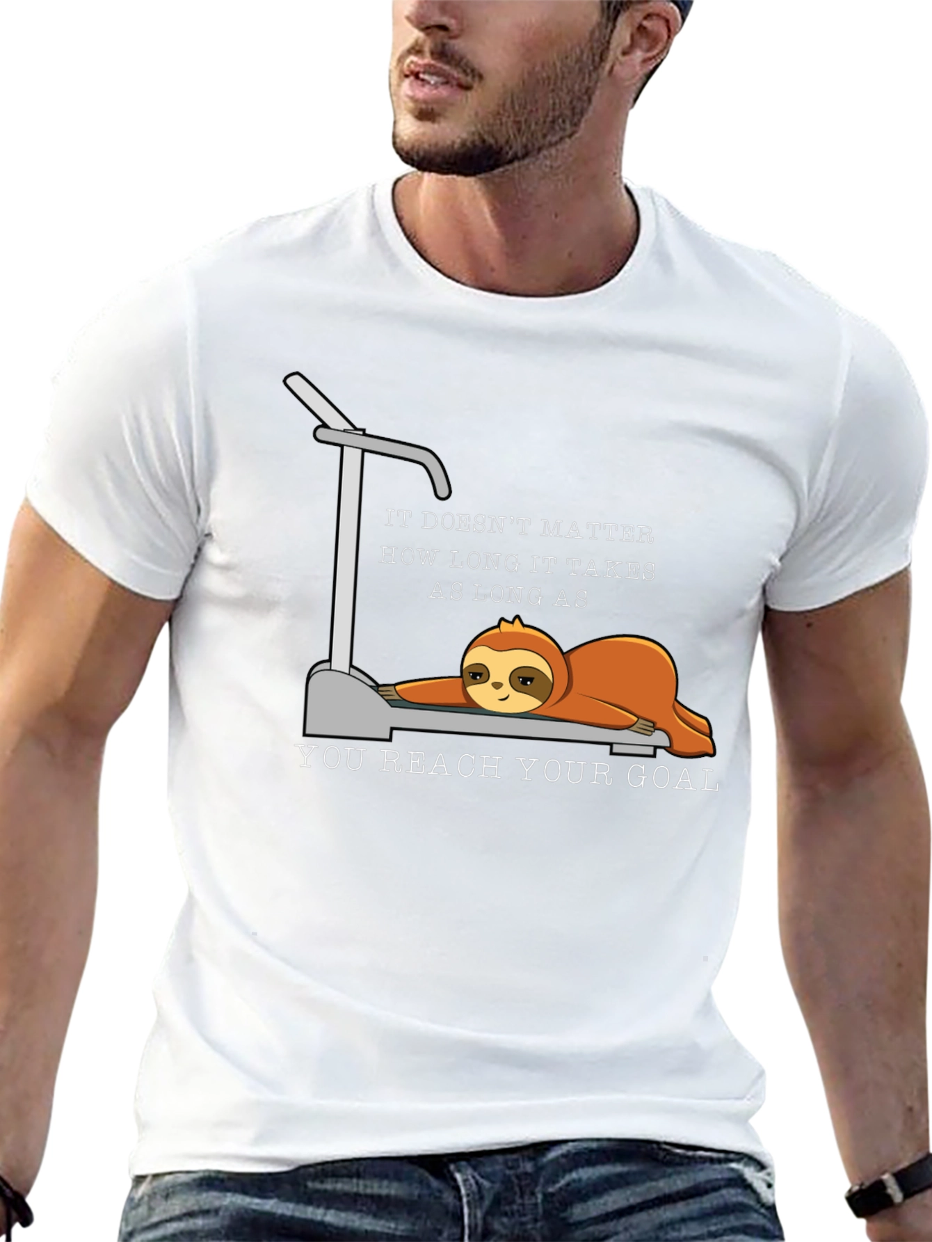 Sloth Treadmill Motivational T-Shirt