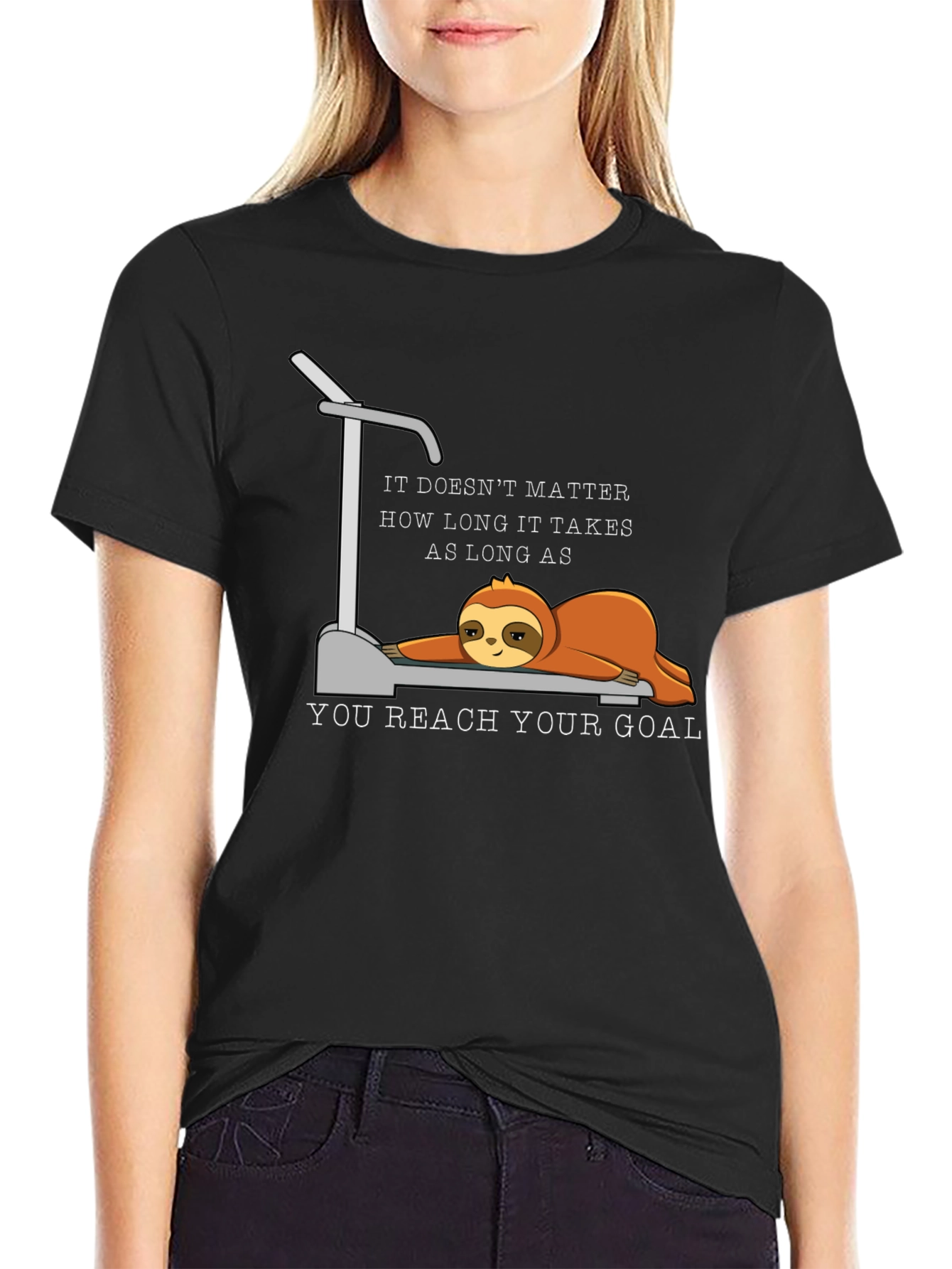 Sloth Treadmill Motivational T-Shirt