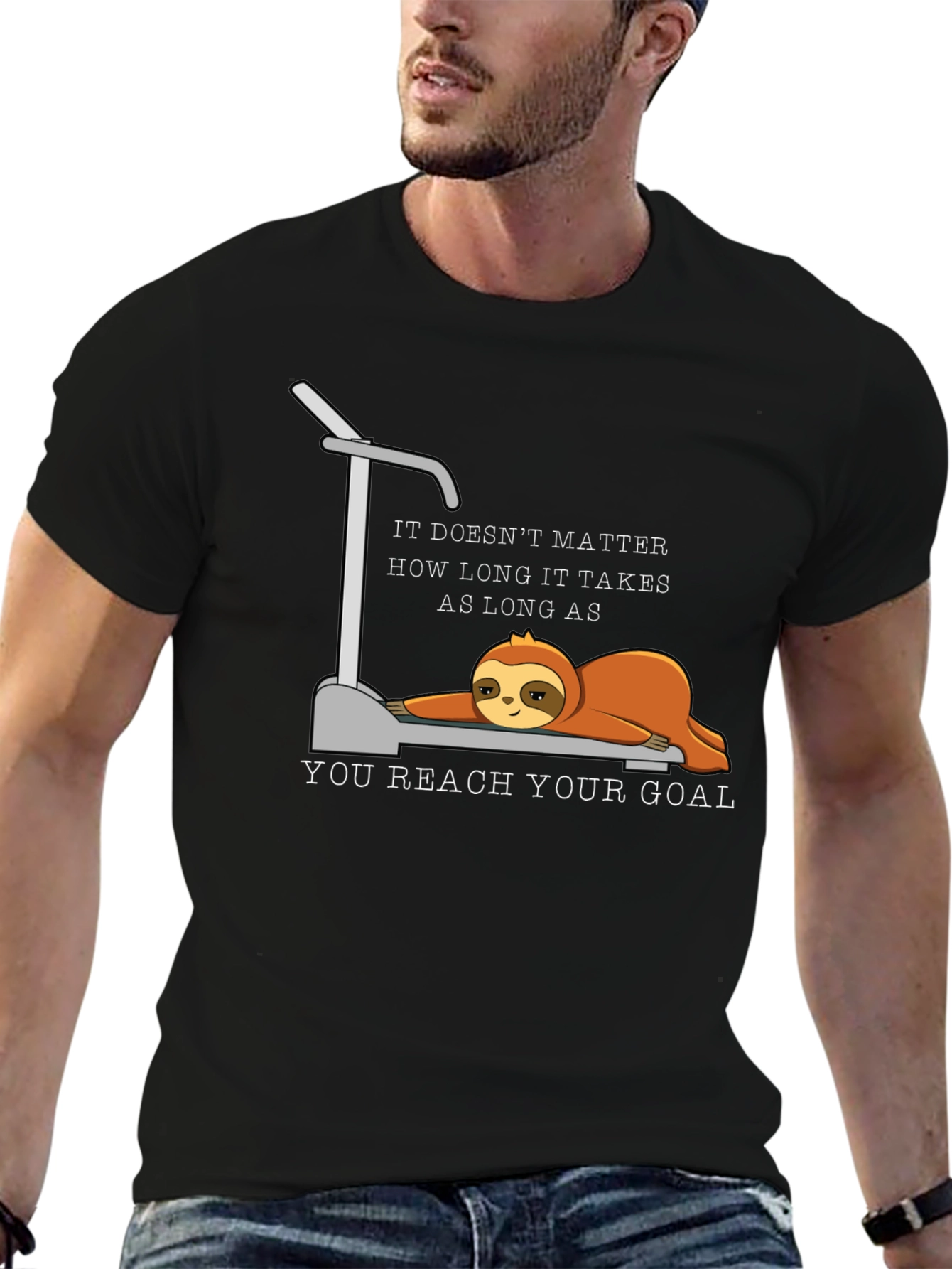 Sloth Treadmill Motivational T-Shirt