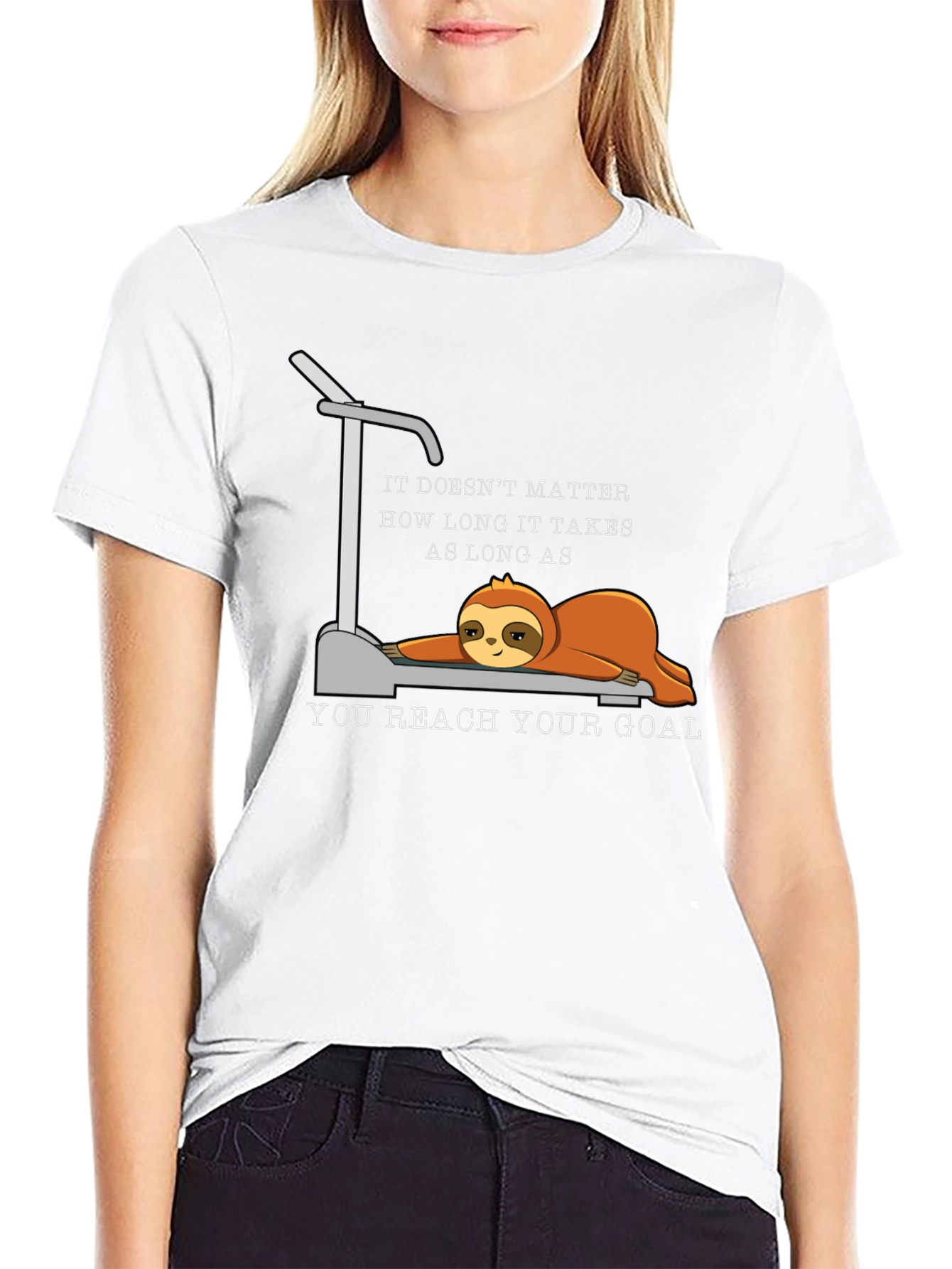 Sloth Treadmill Motivational T-Shirt